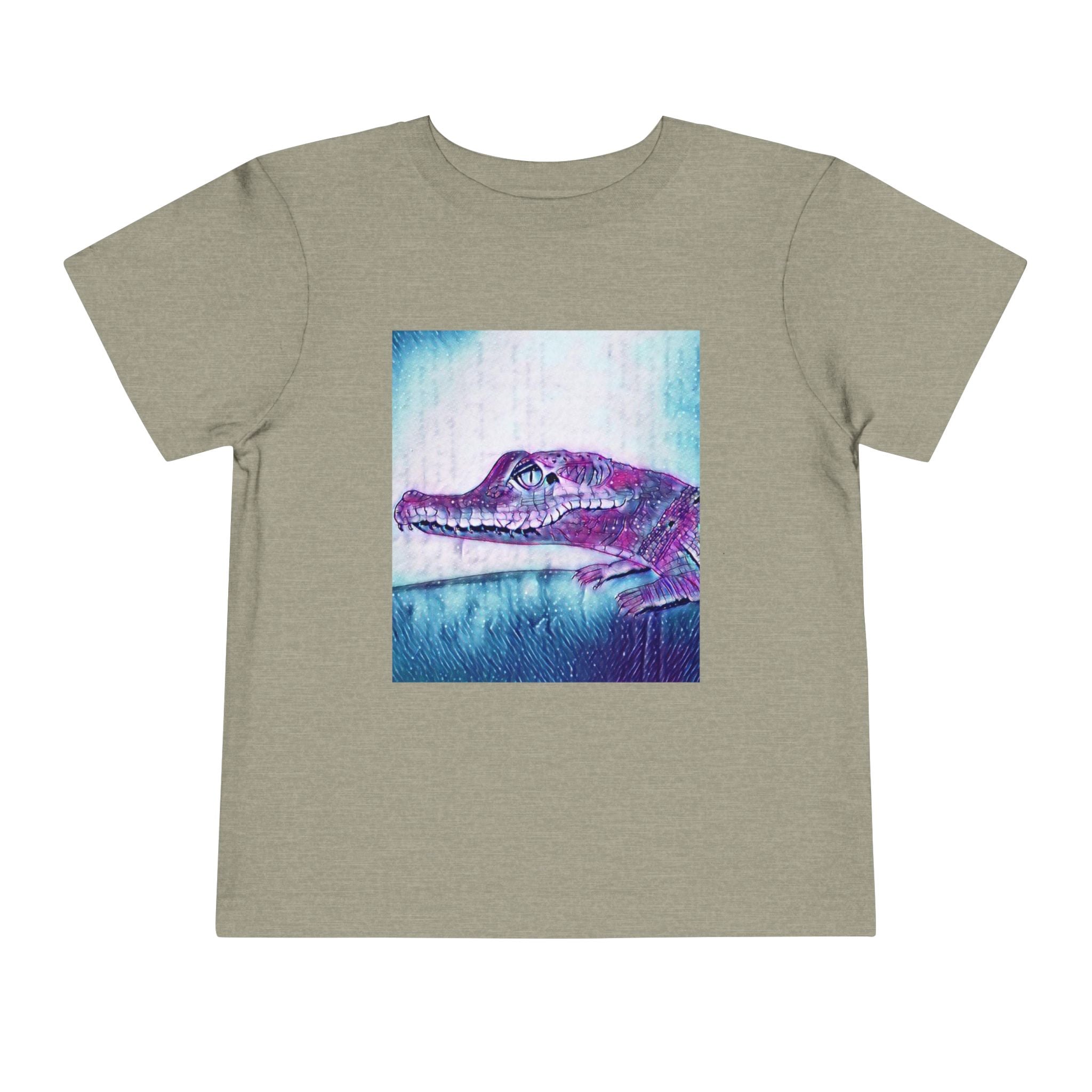 Toddler Tee — Purple Watercolor Alligator Graphic