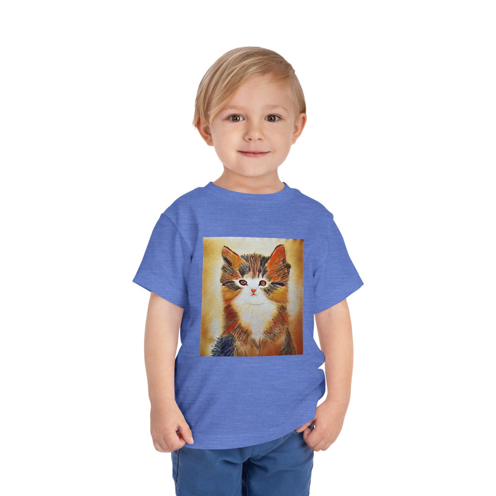 Adorable Watercolor Kitten Toddler Tee