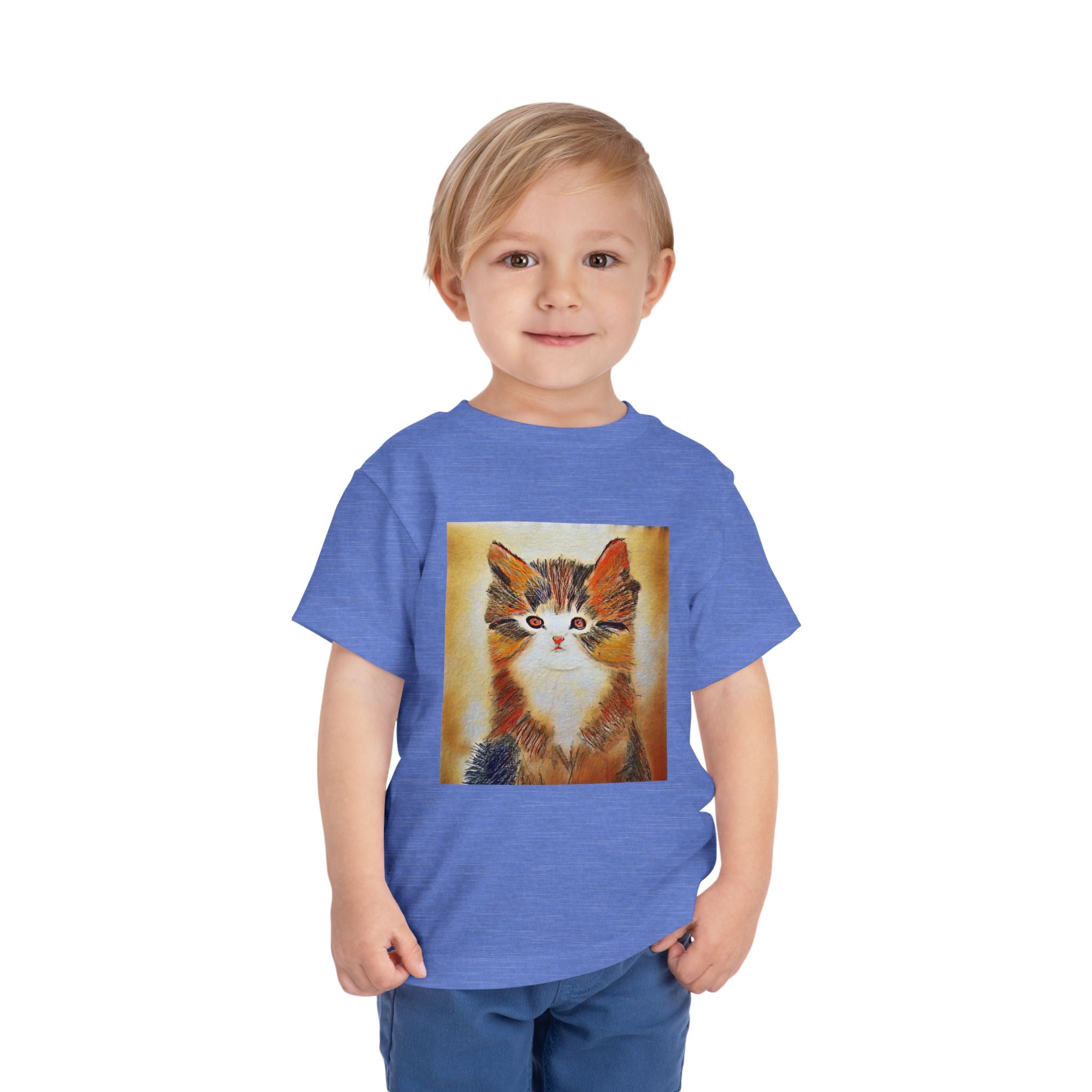 Adorable Watercolor Kitten Toddler Tee