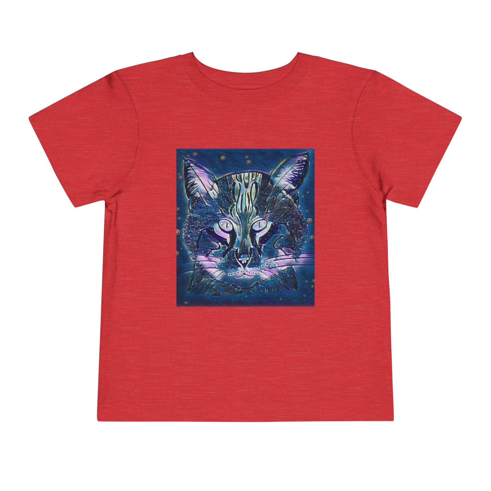 Toddler Tee — Mystical Galaxy Cat Graphic Shirt