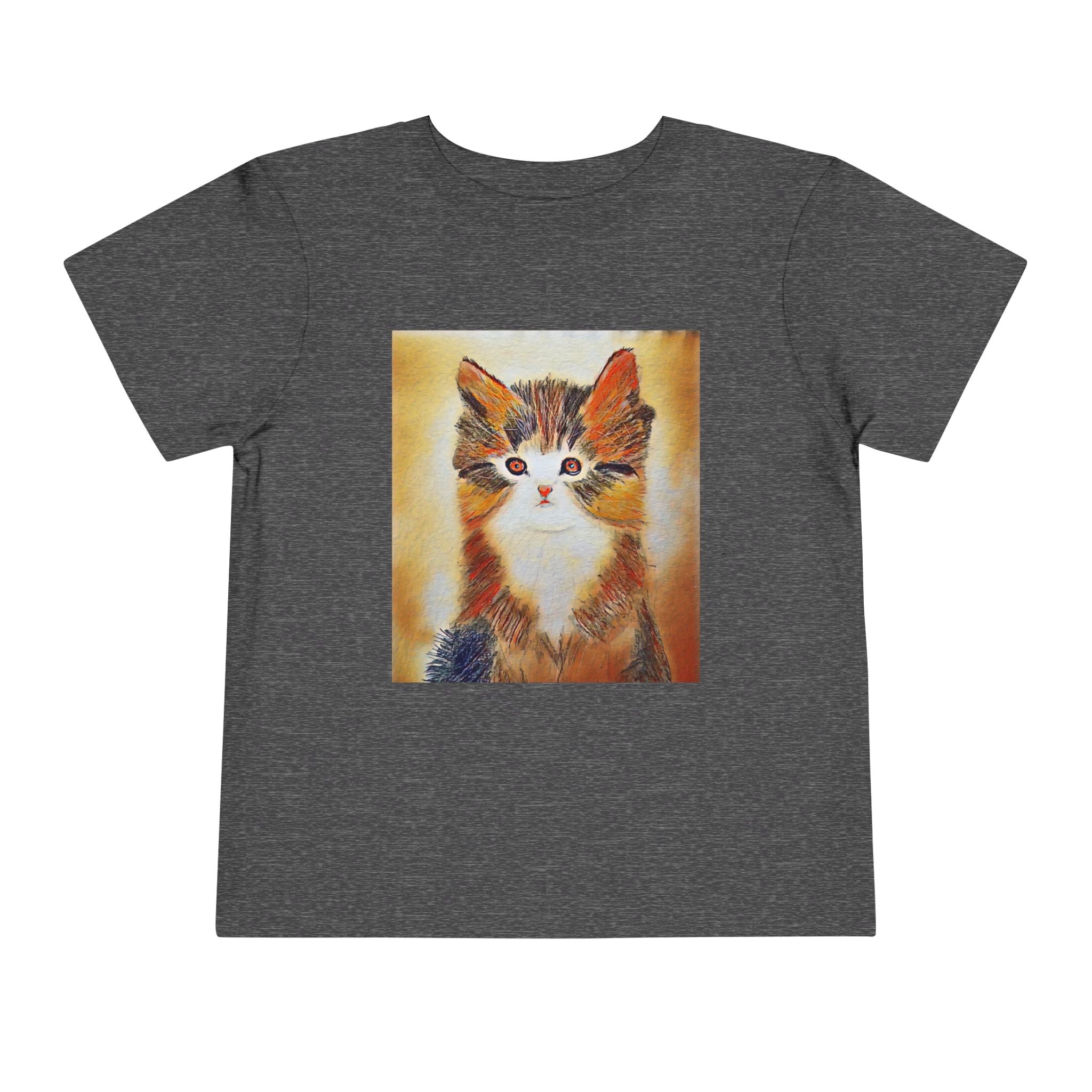 Adorable Watercolor Kitten Toddler Tee