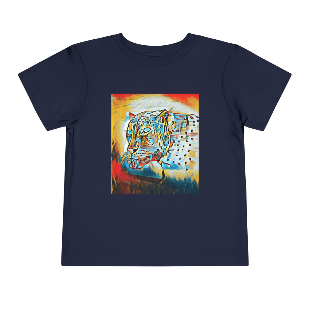 Abstract Leopard Toddler Tee — Colorful Wildlife Art Shirt