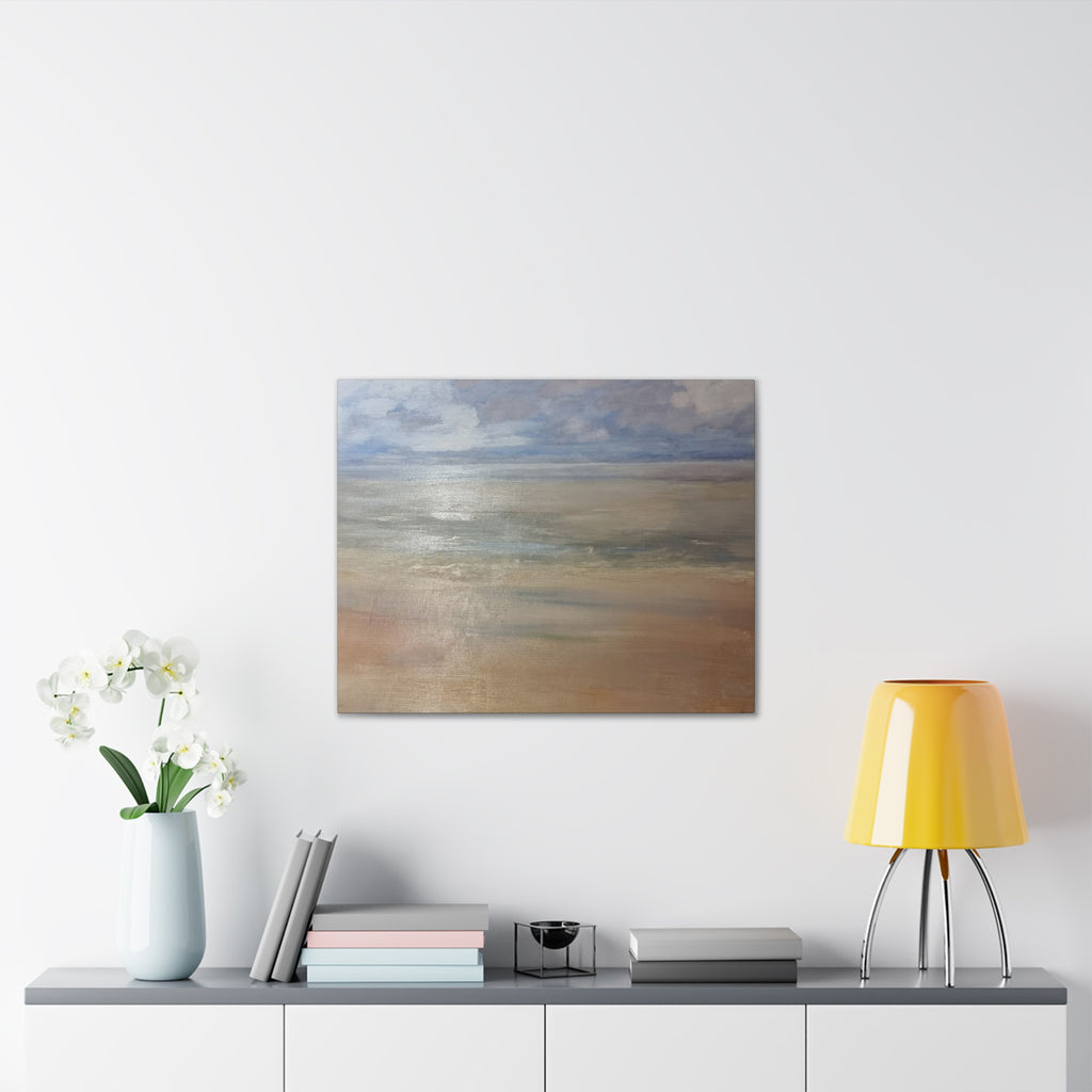 Coastal Serenity Canvas Print | Soft Seascape Wall Art | Beach Home Décor