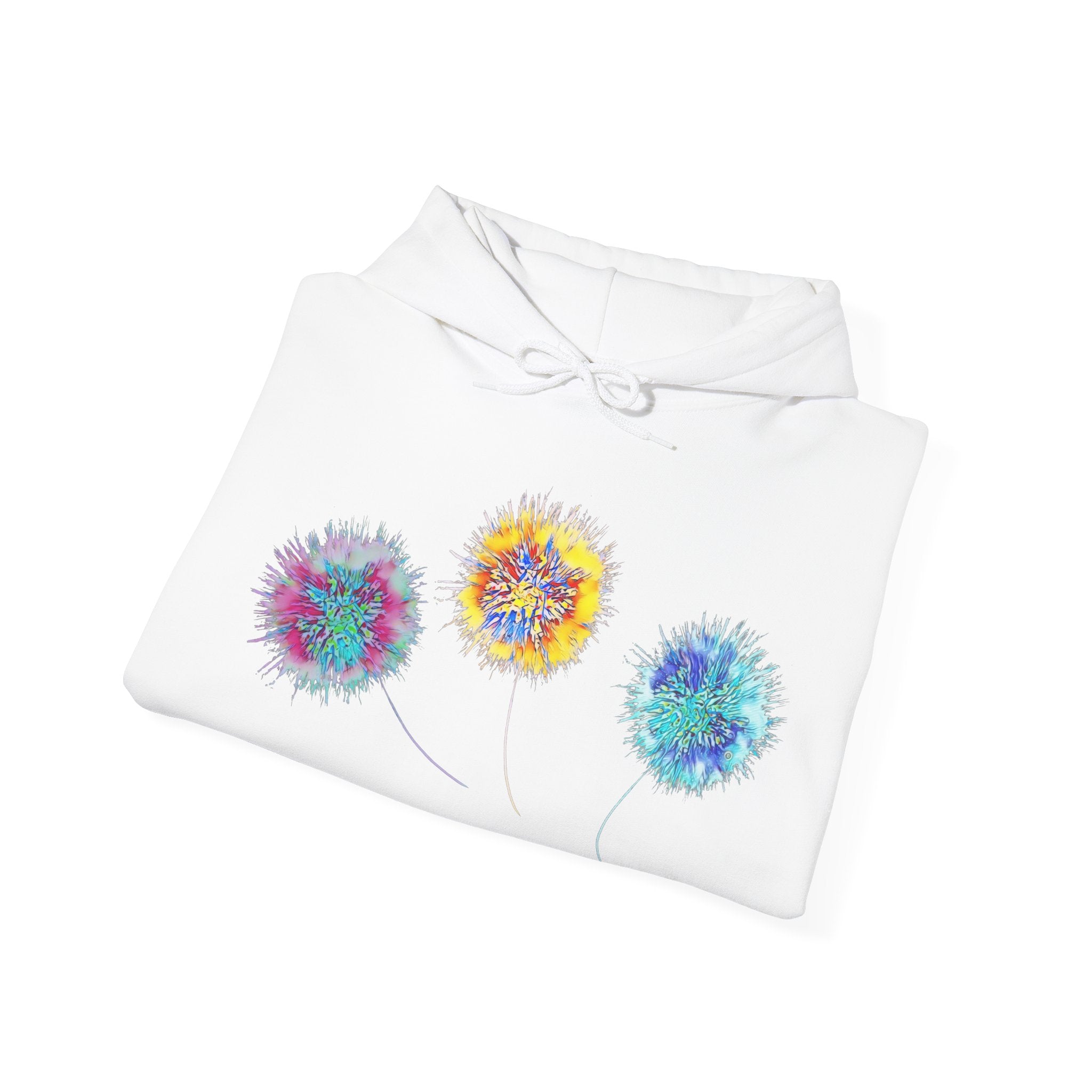 Colorful Floral Hoodie - Vibrant Floral Art Pullover