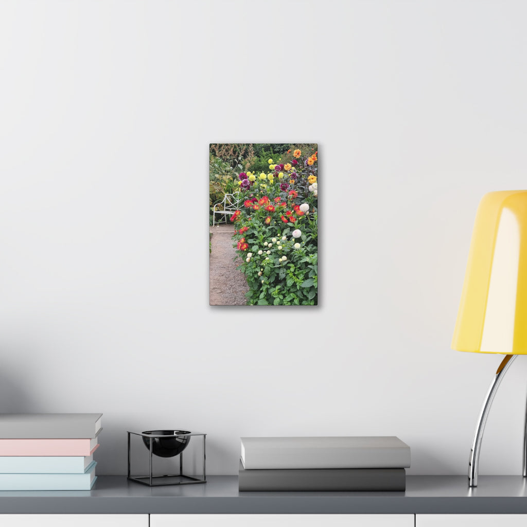 Floral Garden Path Canvas Print — Stretched Wall Art