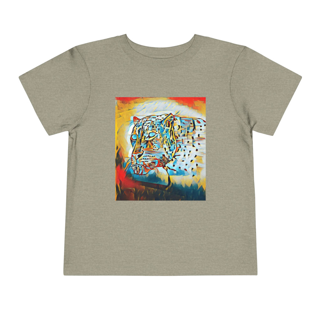 Abstract Leopard Toddler Tee — Colorful Wildlife Art Shirt