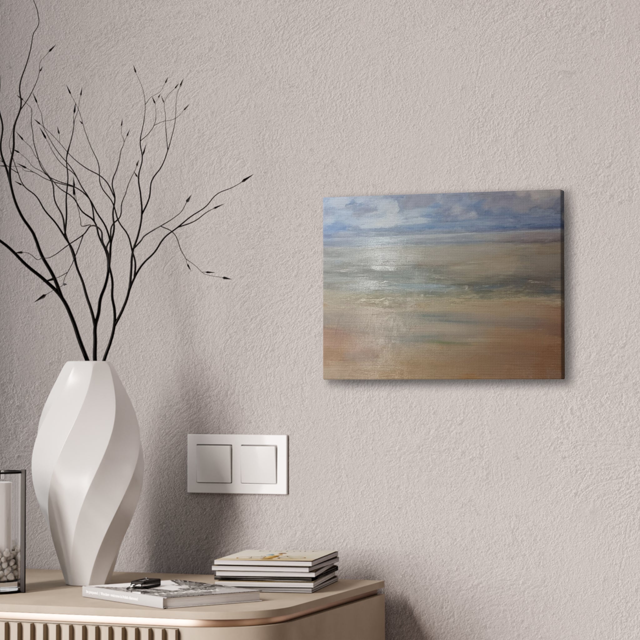 Coastal Serenity Canvas Print | Soft Seascape Wall Art | Beach Home Décor