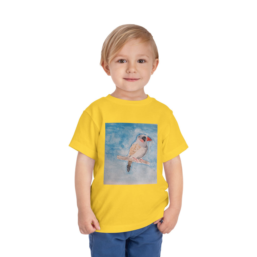 Zebra Finch Watercolor Toddler Tee