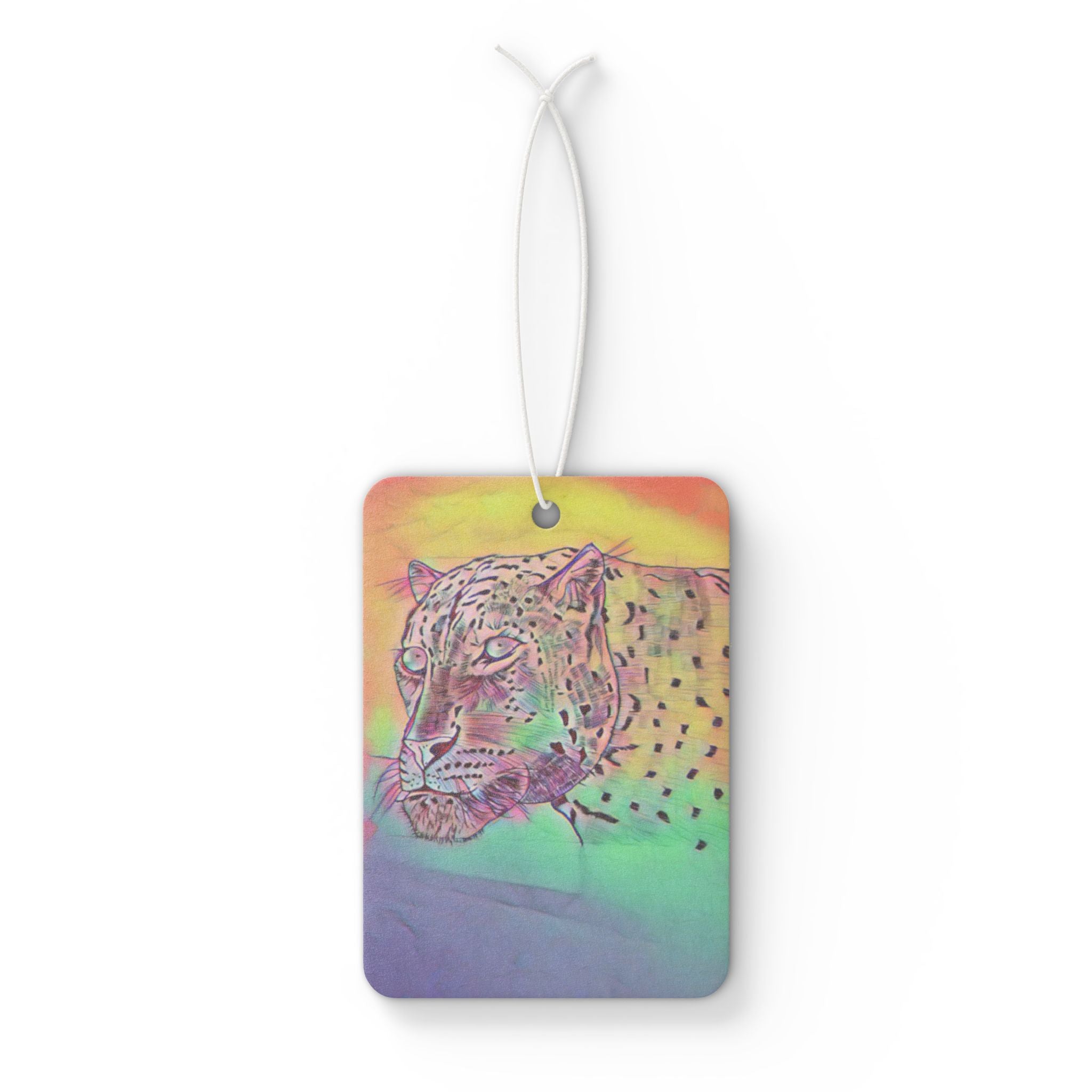 Car Air Freshener — Rainbow Leopard Scented Charm