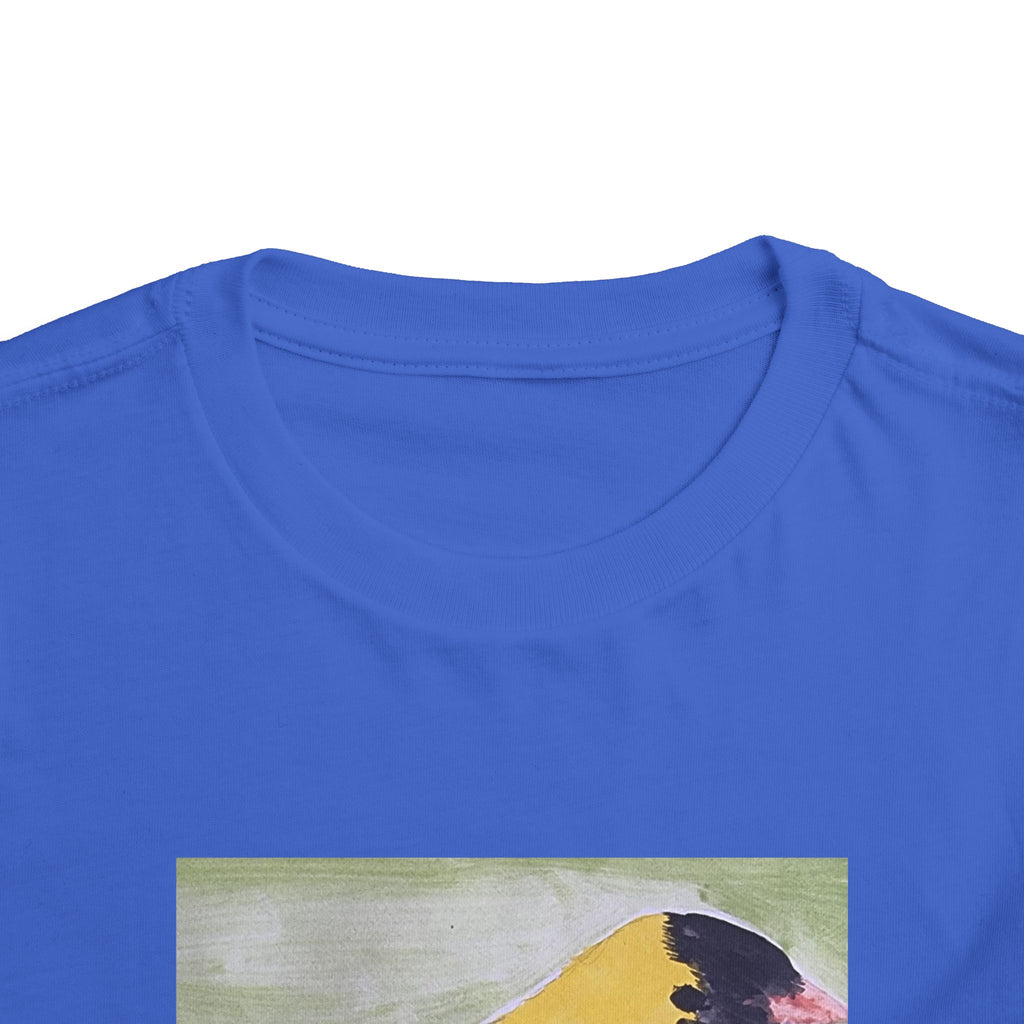 Yellow Goldfinch on Cherry Blossom Branch | Kids Spring Bird Shirt
