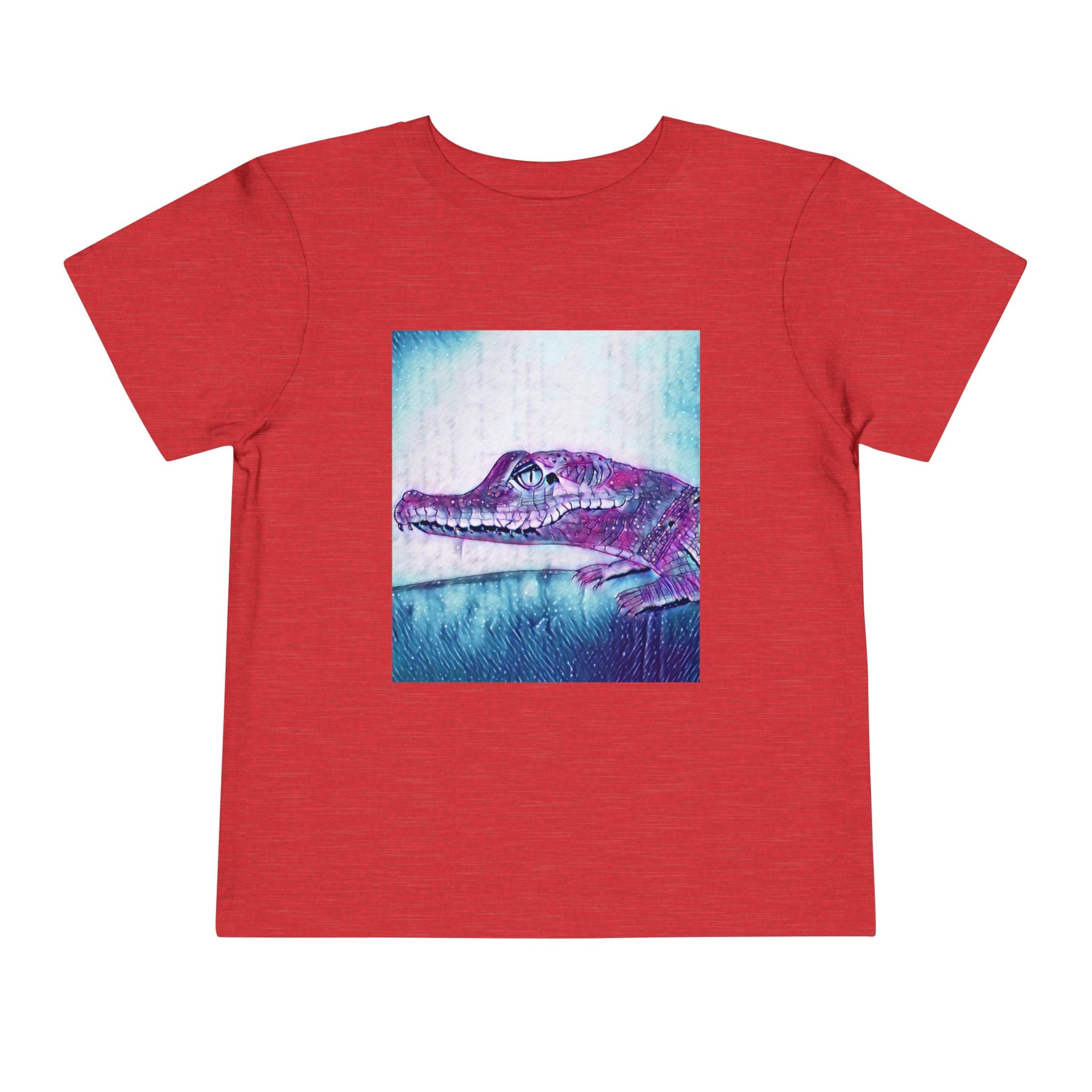 Toddler Tee — Purple Watercolor Alligator Graphic