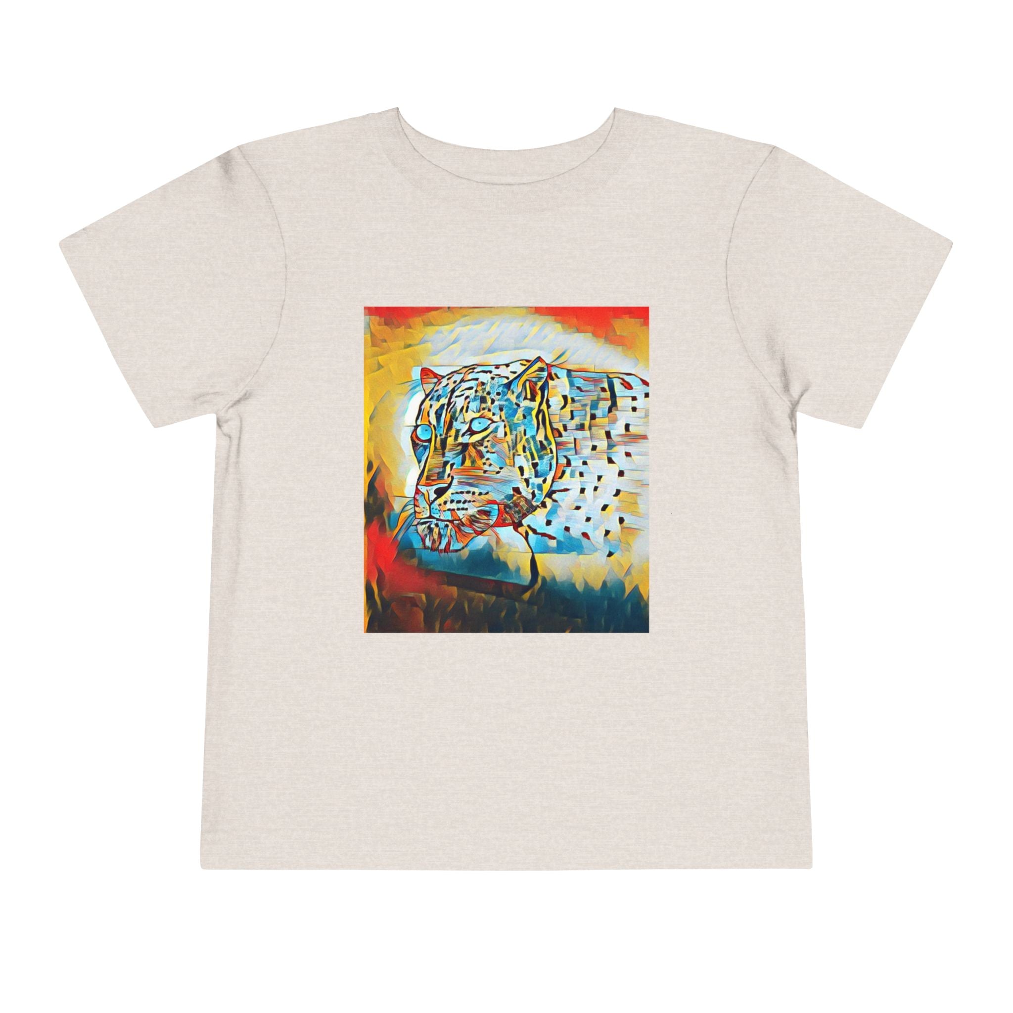 Abstract Leopard Toddler Tee — Colorful Wildlife Art Shirt