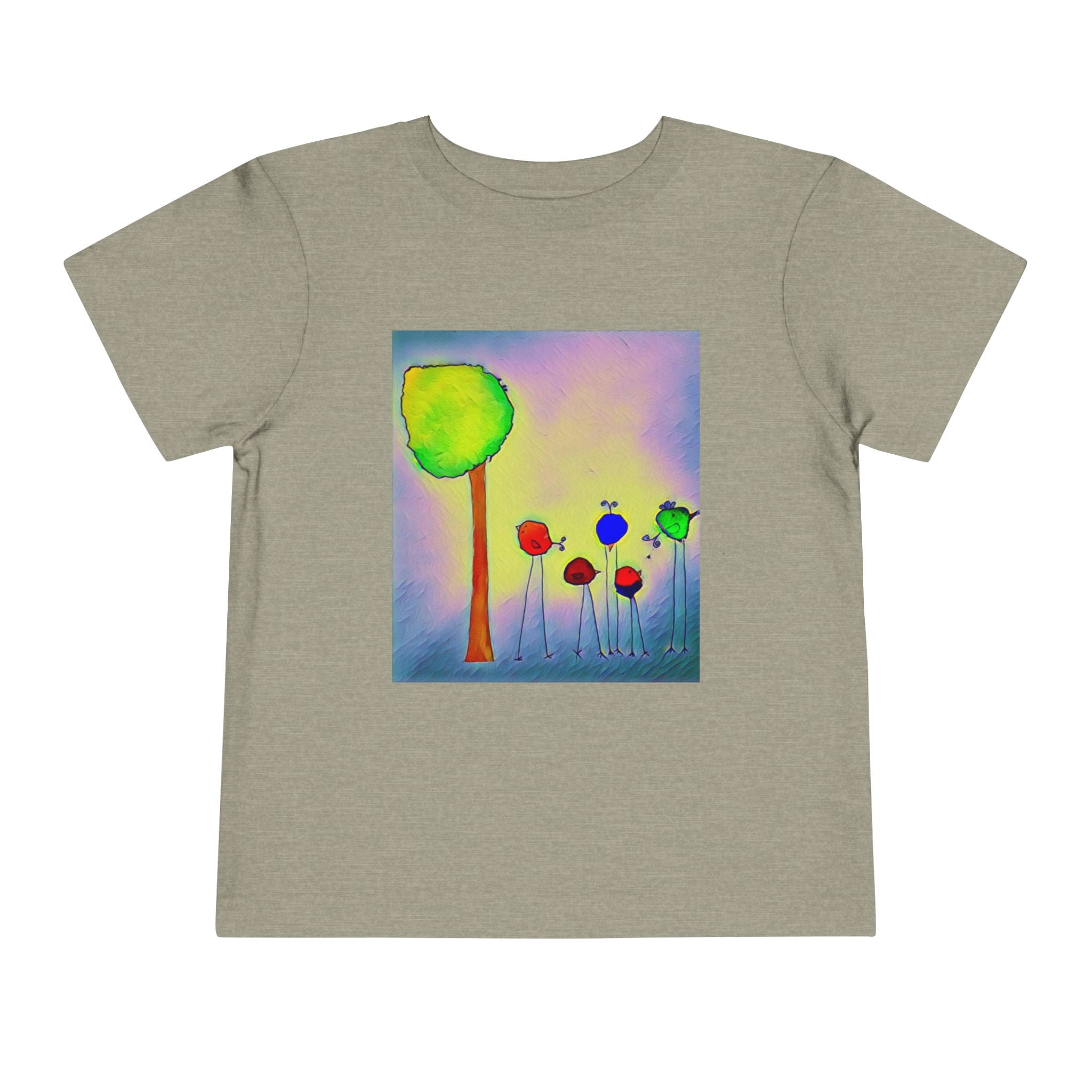 Colorful Watercolor Tree & birds