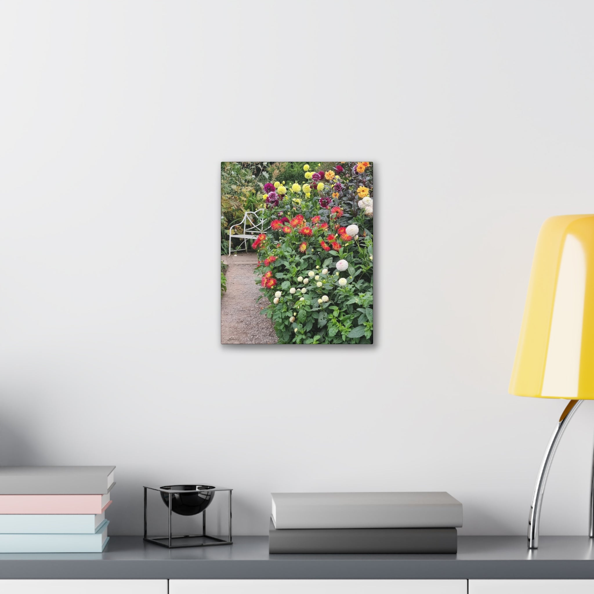 Floral Garden Path Canvas Print — Stretched Wall Art