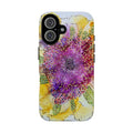 Floral Watercolor Tough Case — Purple & Yellow Bloom Phone Cover