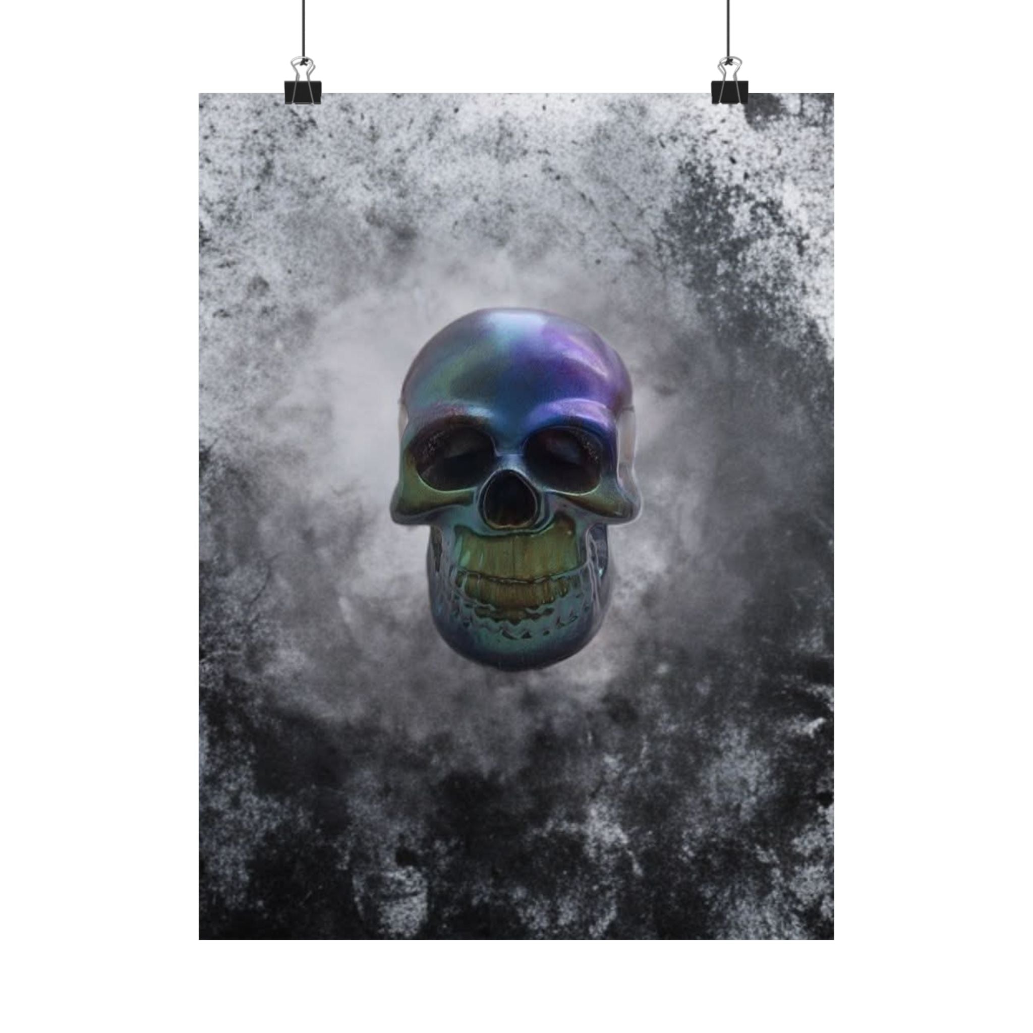 Iridescent Skull Matte Poster — Gothic Home Wall Art (Copy)