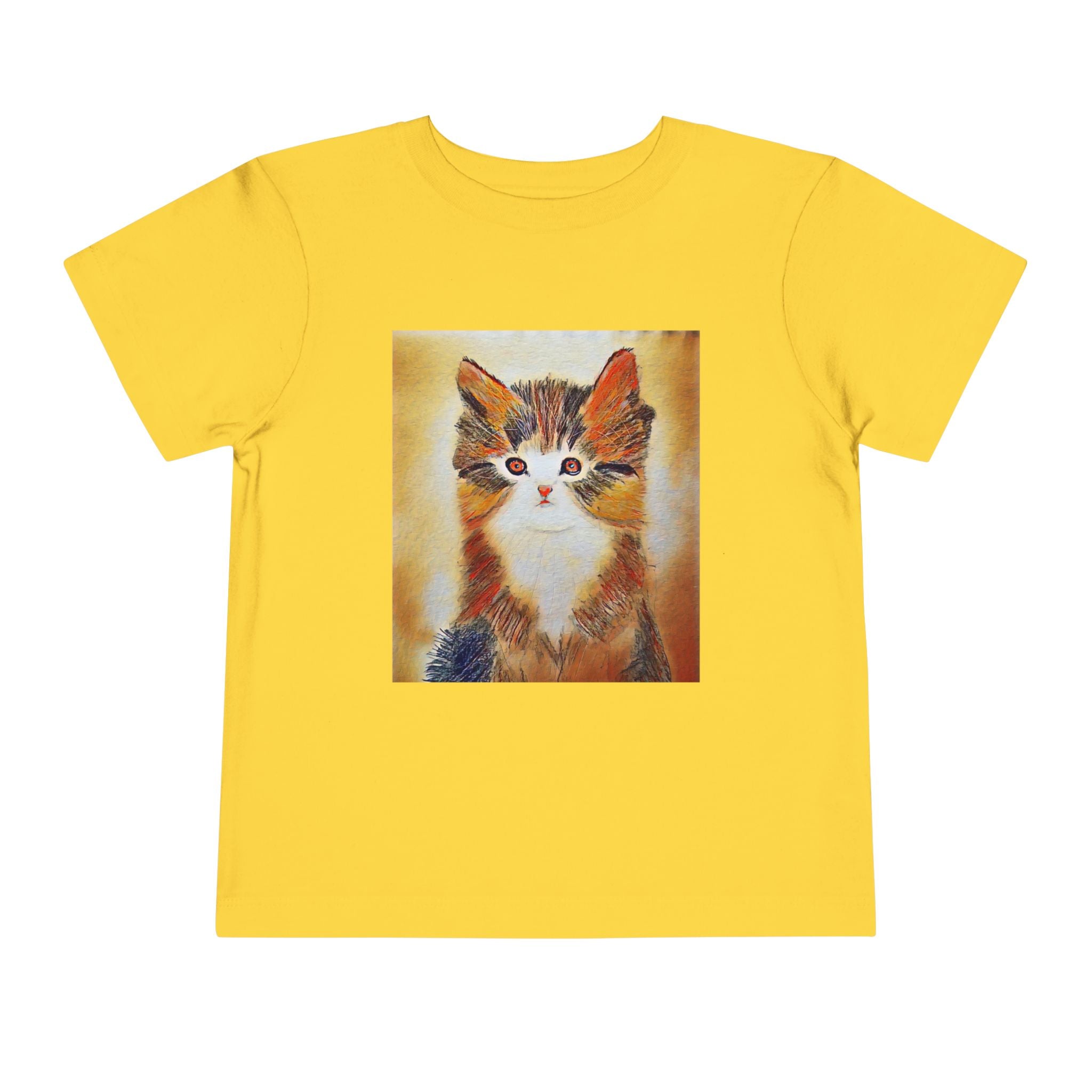 Adorable Watercolor Kitten Toddler Tee