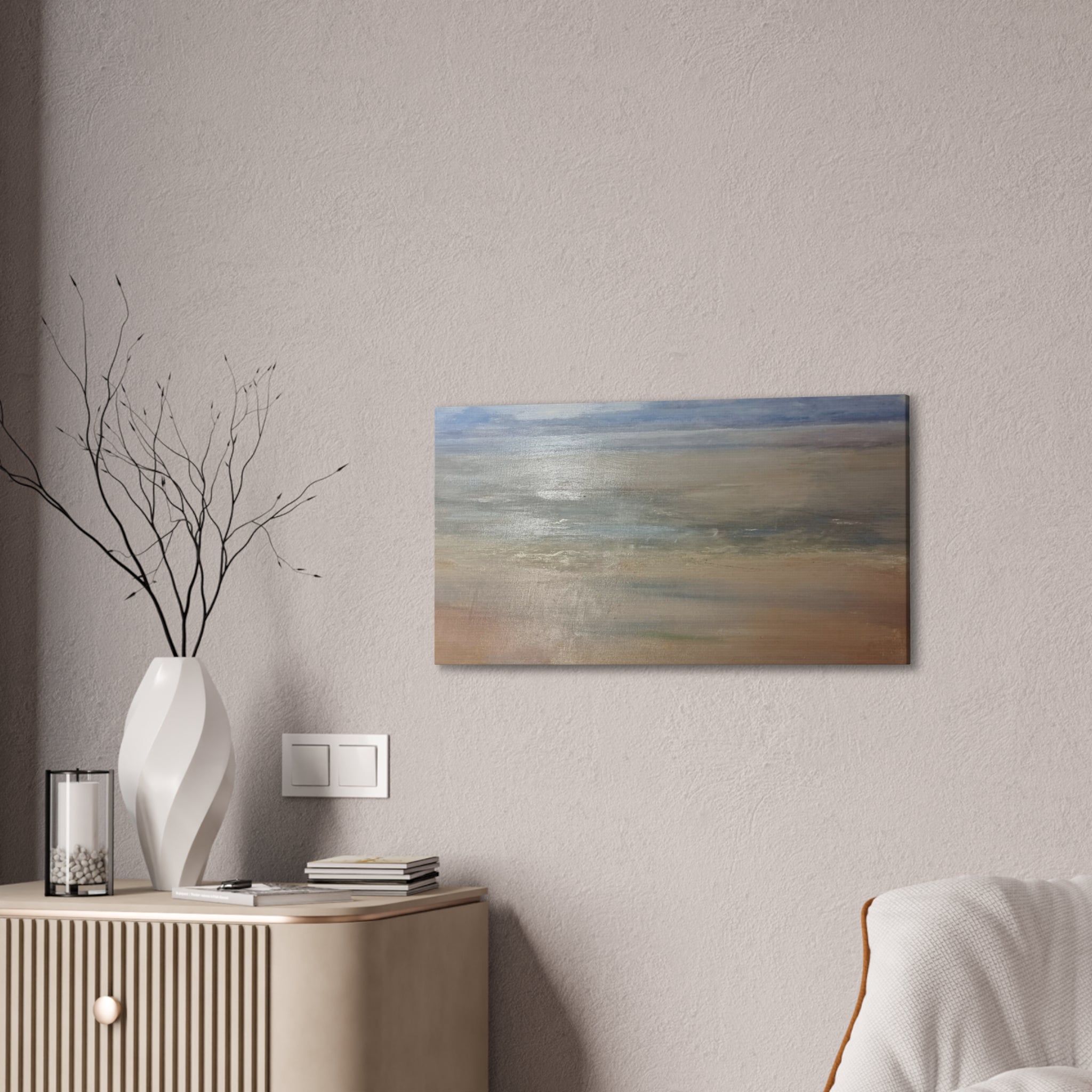 Coastal Serenity Canvas Print | Soft Seascape Wall Art | Beach Home Décor