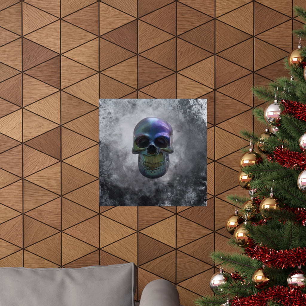 Iridescent Skull Matte Poster — Gothic Home Wall Art (Copy)
