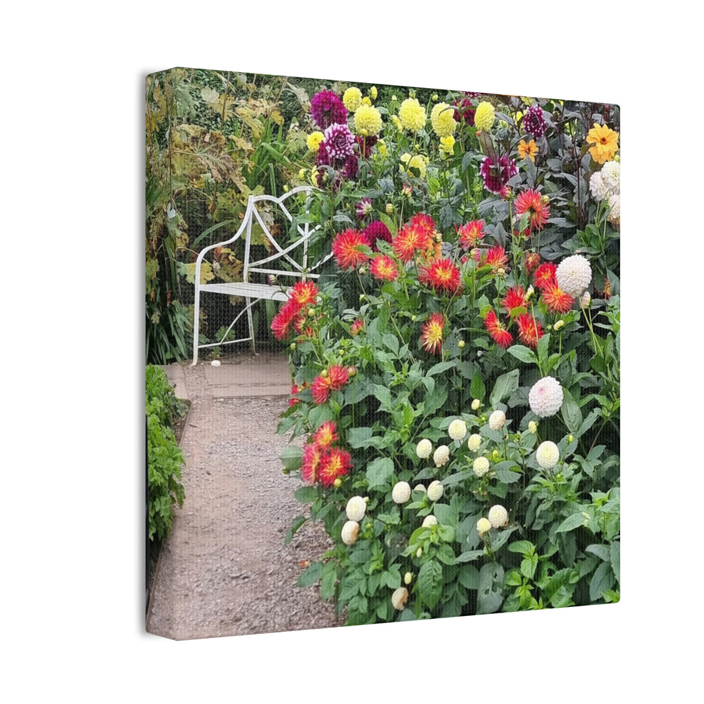 Floral Garden Path Canvas Print — Stretched Wall Art