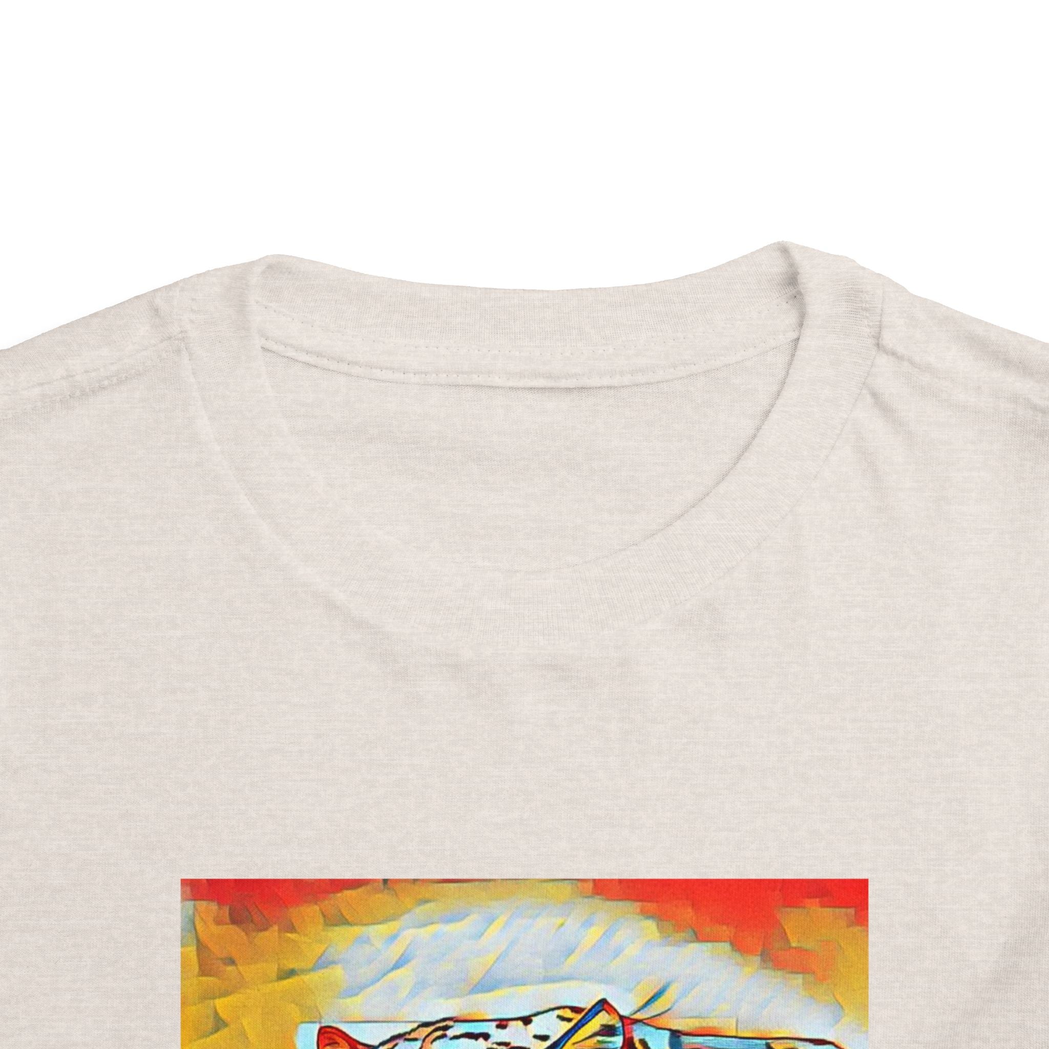 Abstract Leopard Toddler Tee — Colorful Wildlife Art Shirt