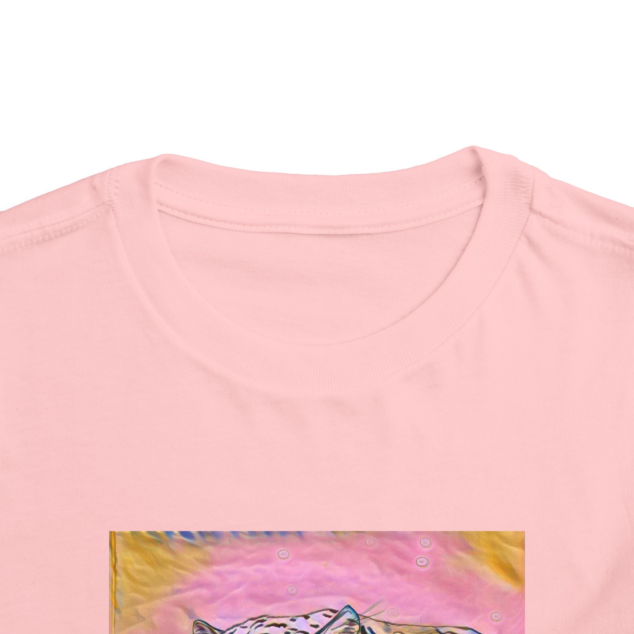 Leopard Portrait in pink Kids T-Shirt