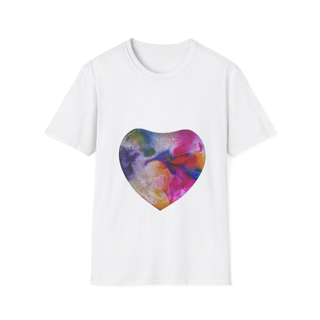 Watercolor Heart T-Shirt — Colorful Abstract Heart Tee