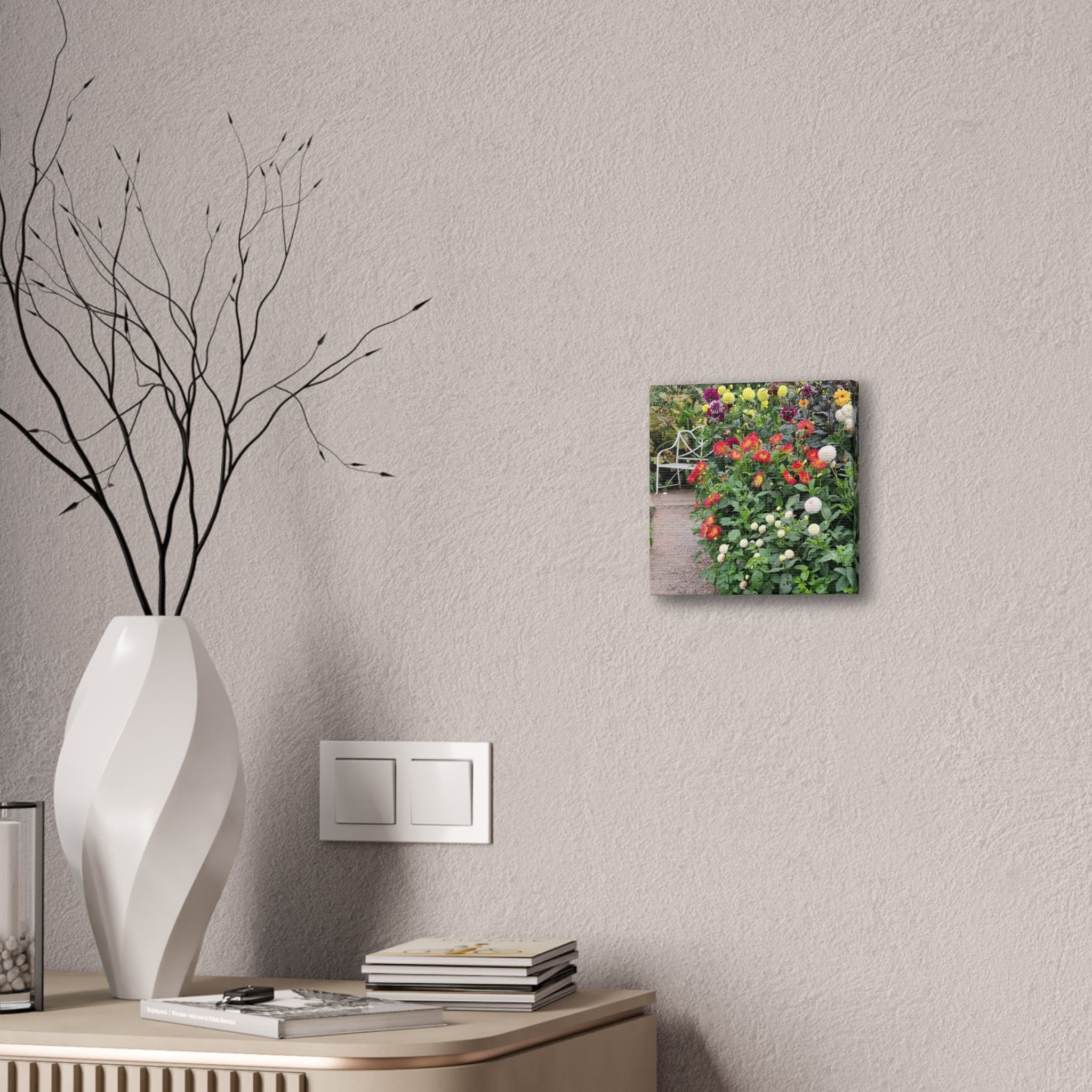 Floral Garden Path Canvas Print — Stretched Wall Art