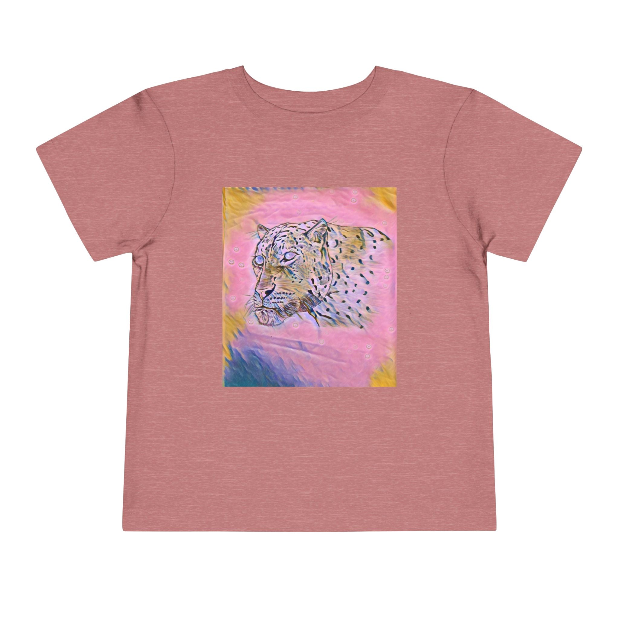 Leopard Portrait in pink Kids T-Shirt