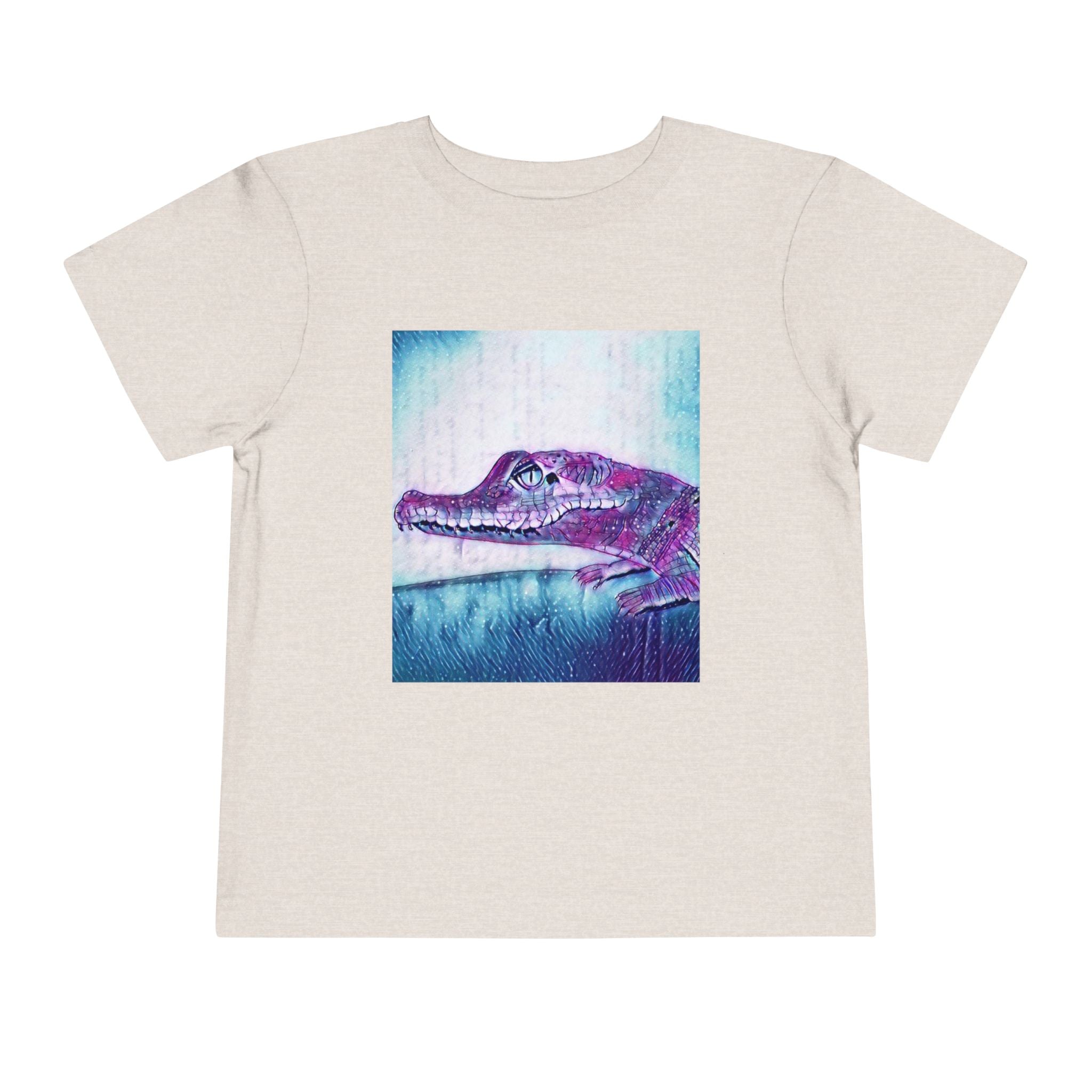 Toddler Tee — Purple Watercolor Alligator Graphic