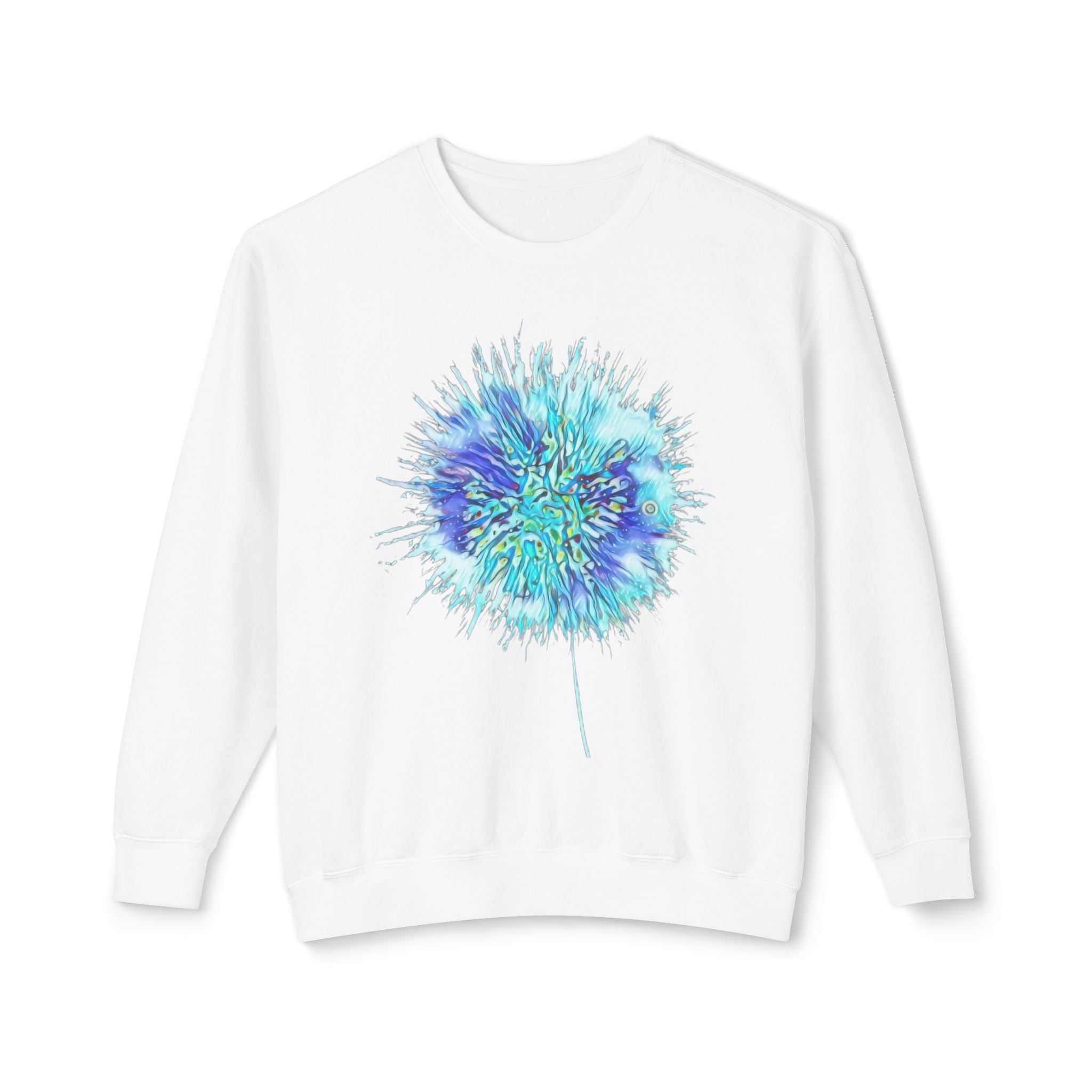 Blue Burst Floral Crewneck Sweatshirt