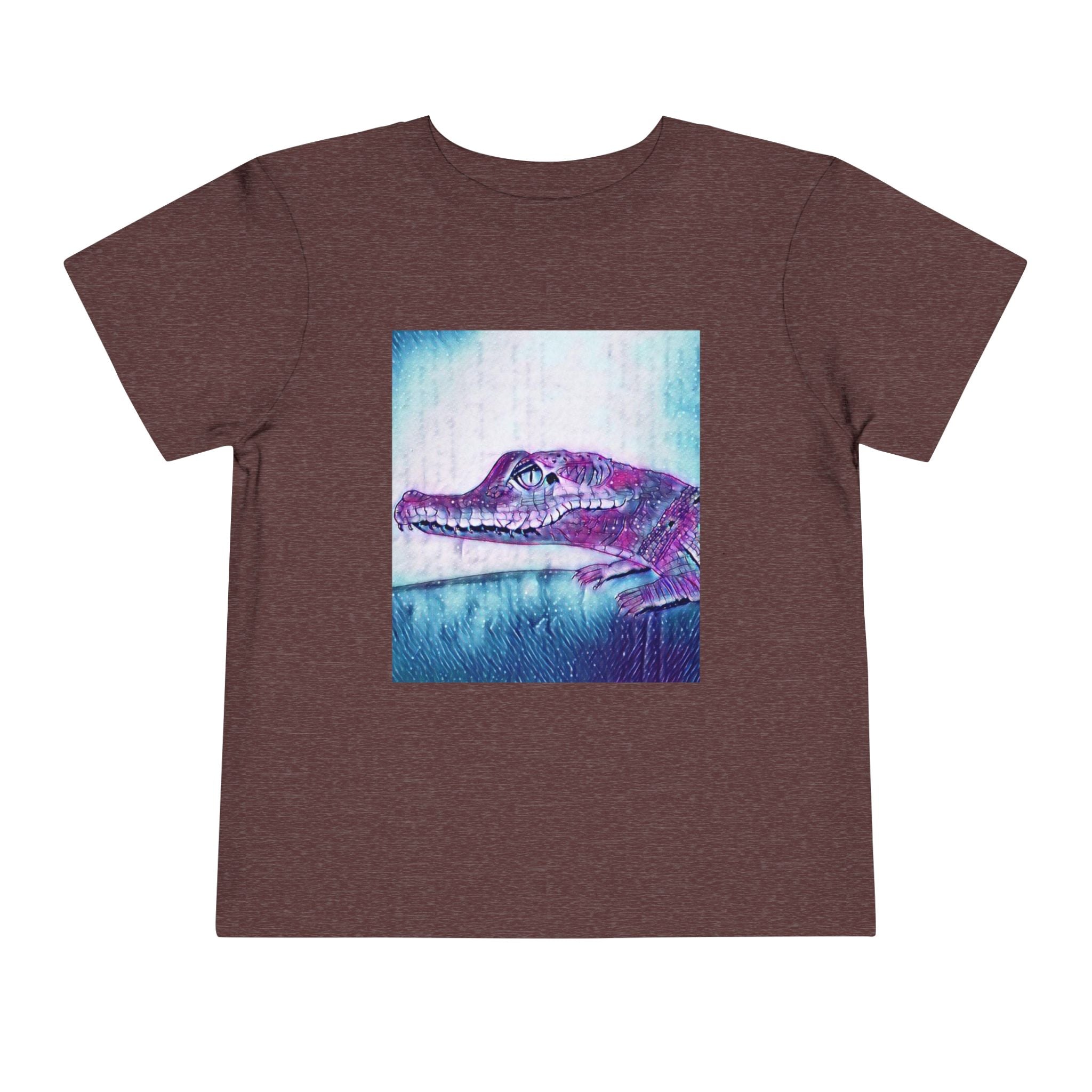 Toddler Tee — Purple Watercolor Alligator Graphic