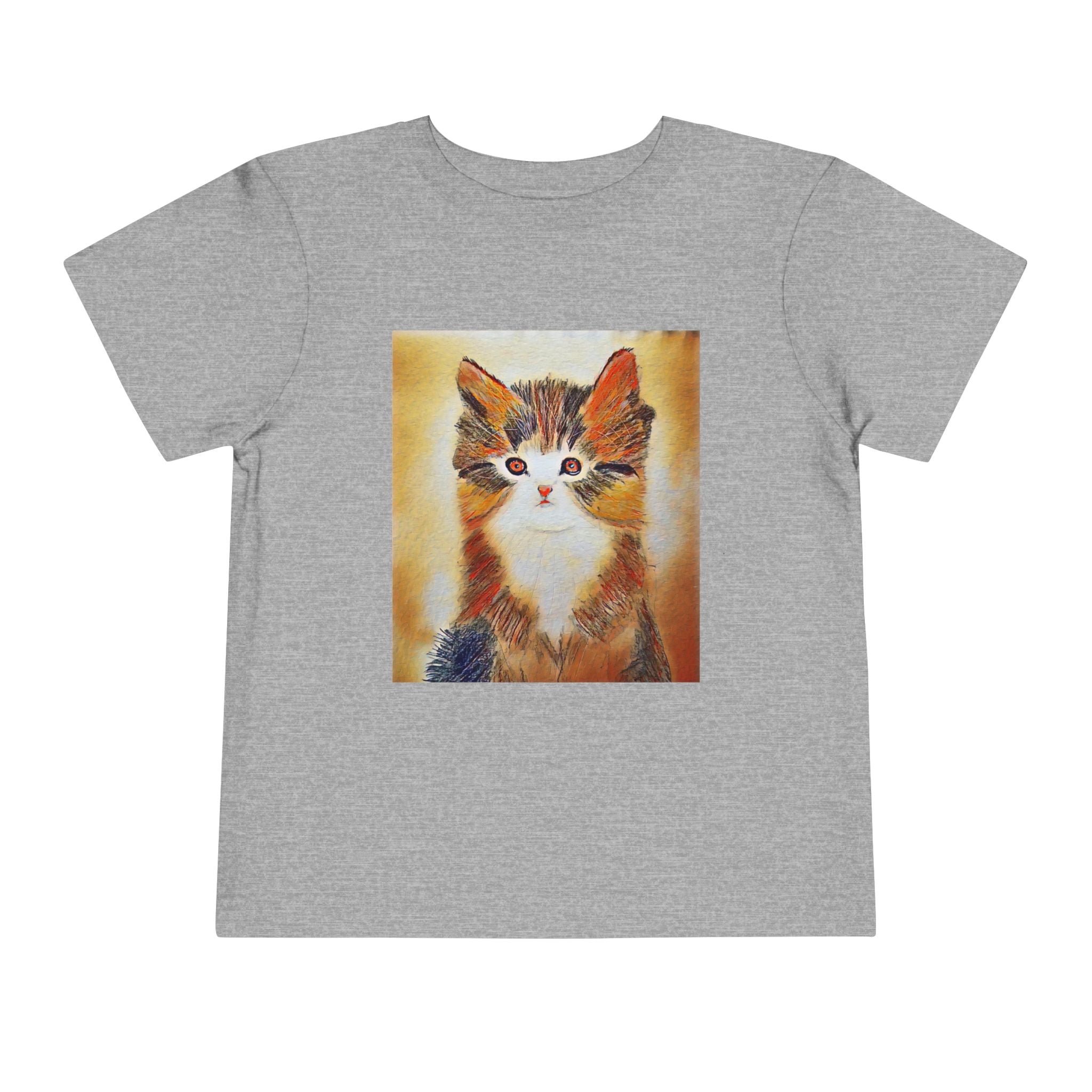 Adorable Watercolor Kitten Toddler Tee