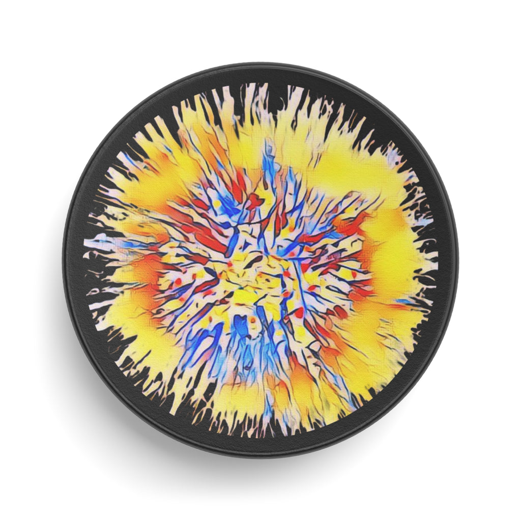 Hockey Puck — Vibrant Explosion Abstract Design