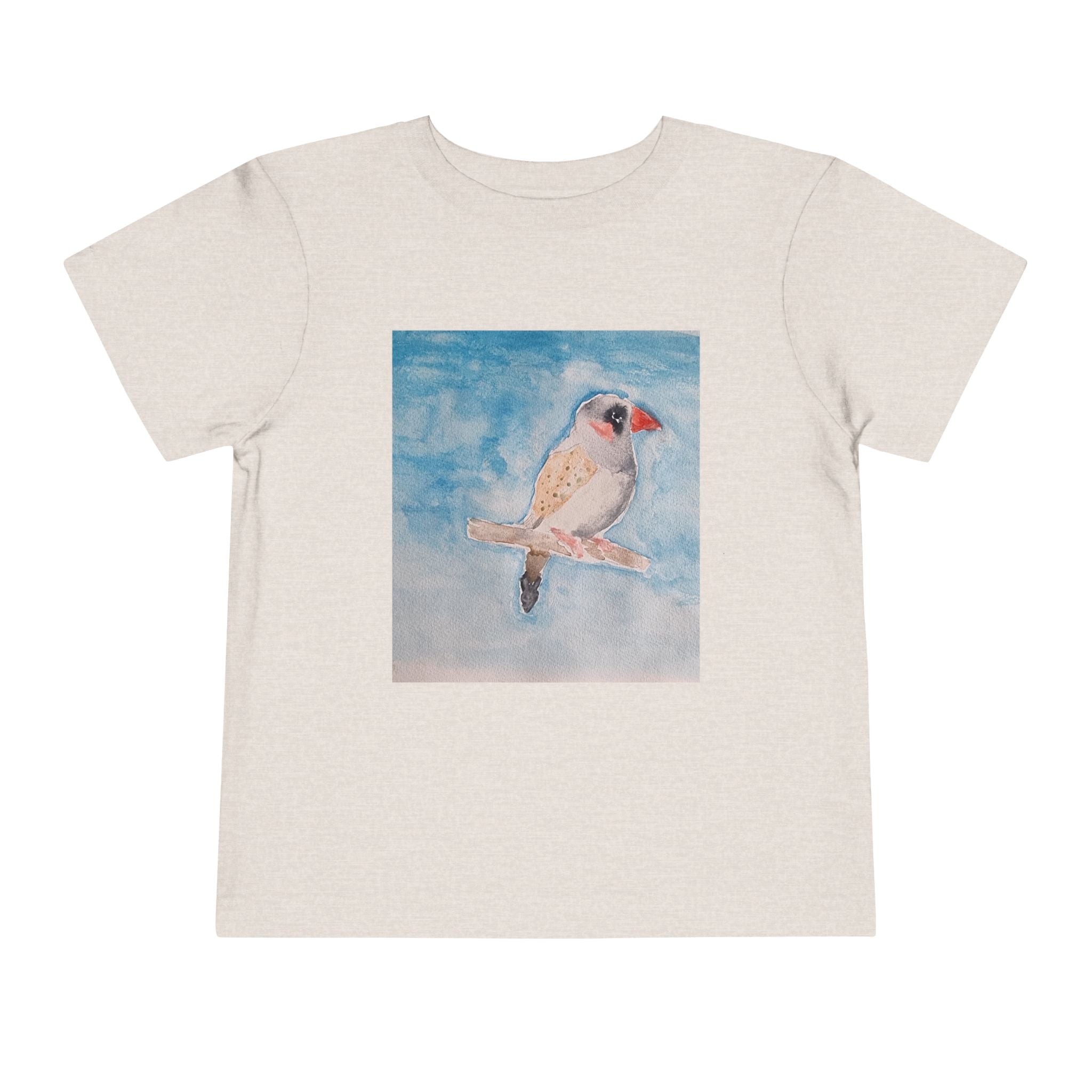 Zebra Finch Watercolor Toddler Tee