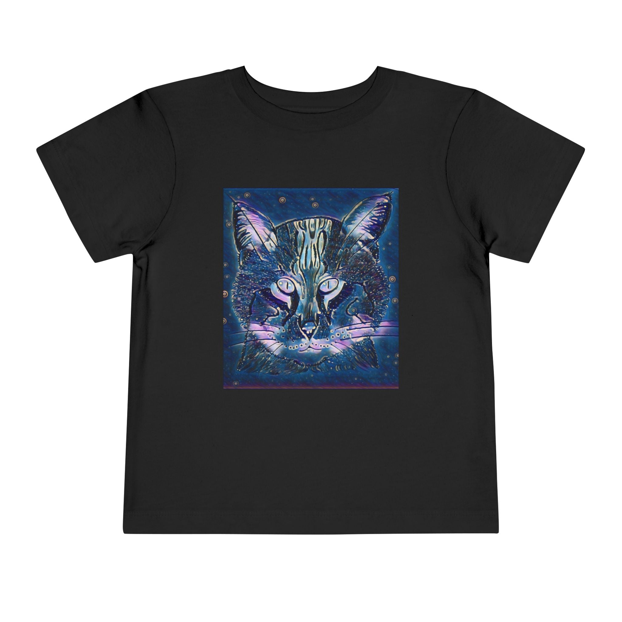 Toddler Tee — Mystical Galaxy Cat Graphic Shirt