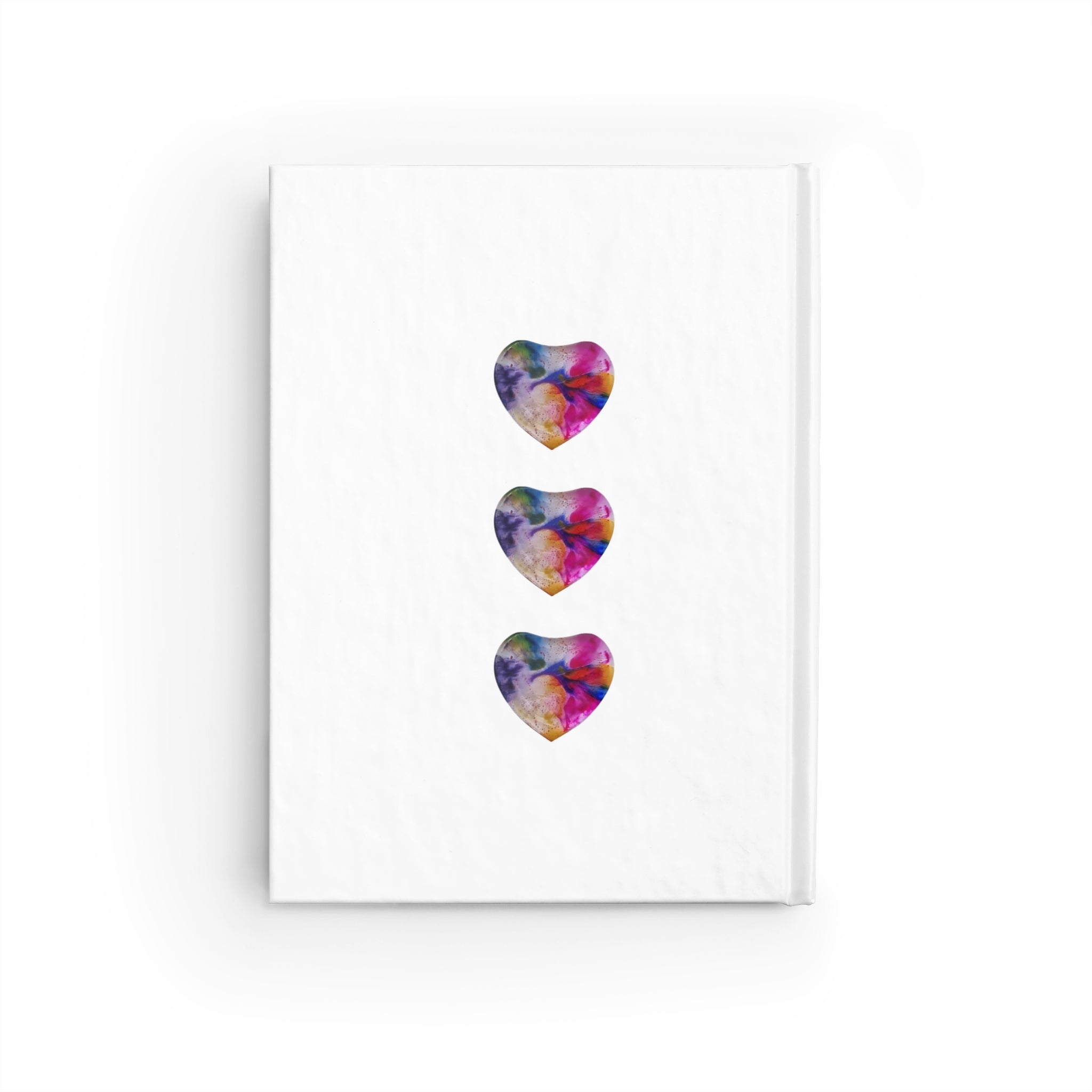 Watercolor Heart Journal | Blank Notebook, Colorful Abstract Hearts