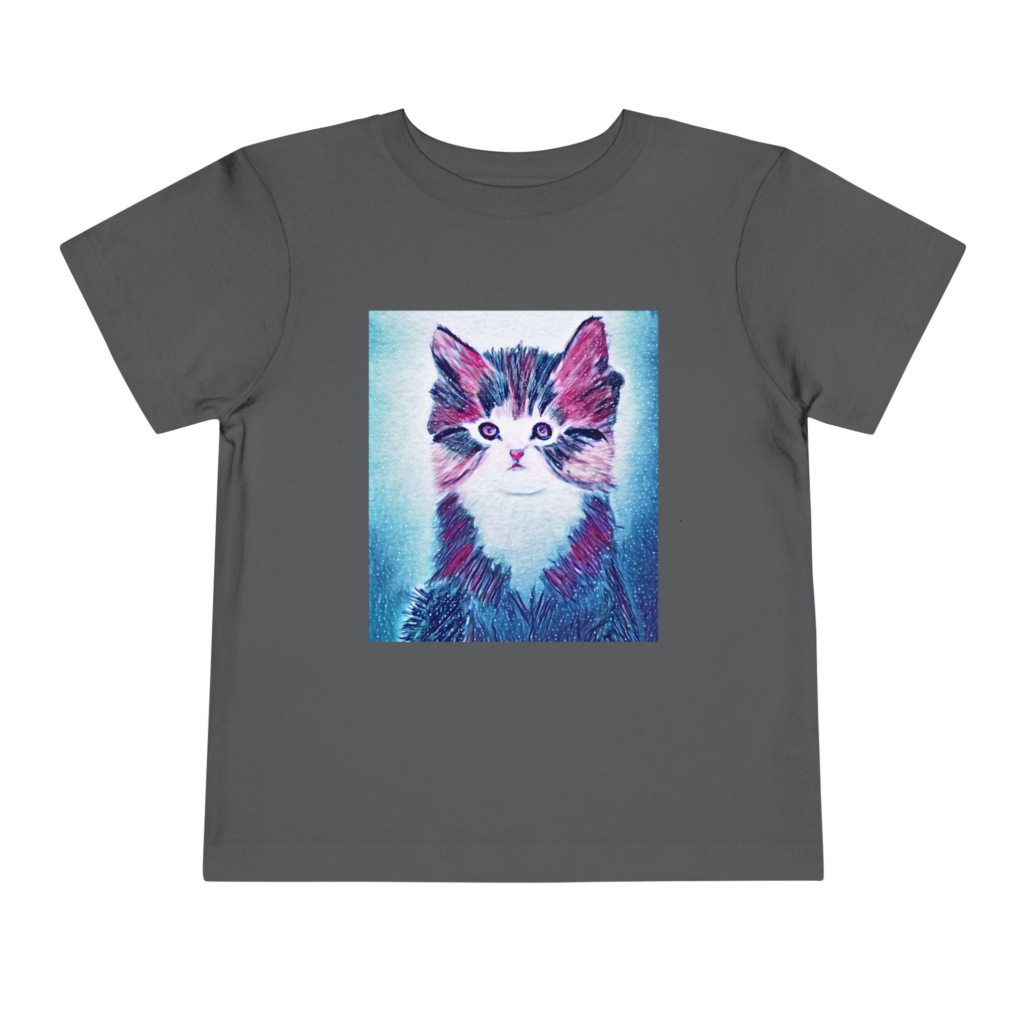 Cute Watercolor Kitten Toddler Tee