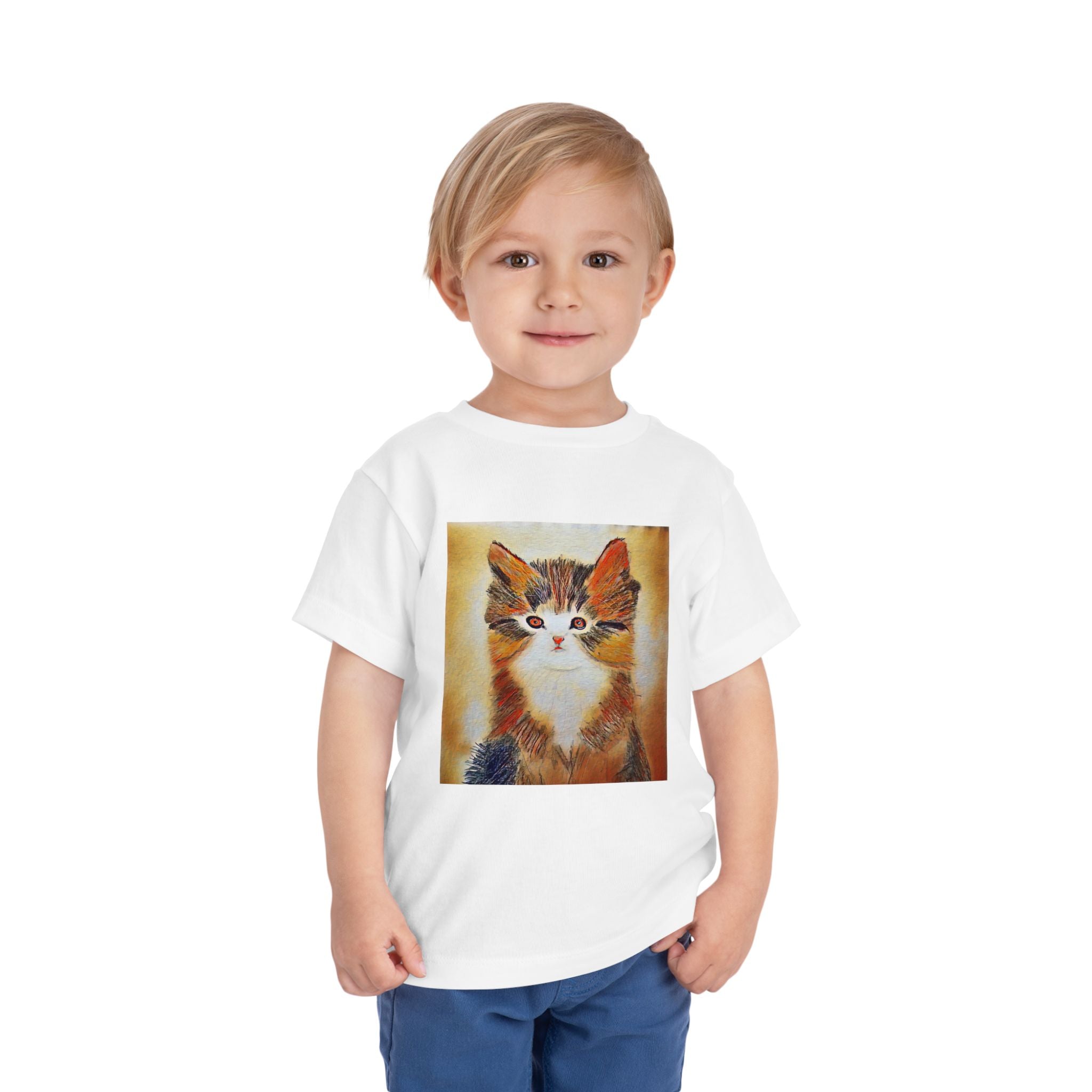 Adorable Watercolor Kitten Toddler Tee
