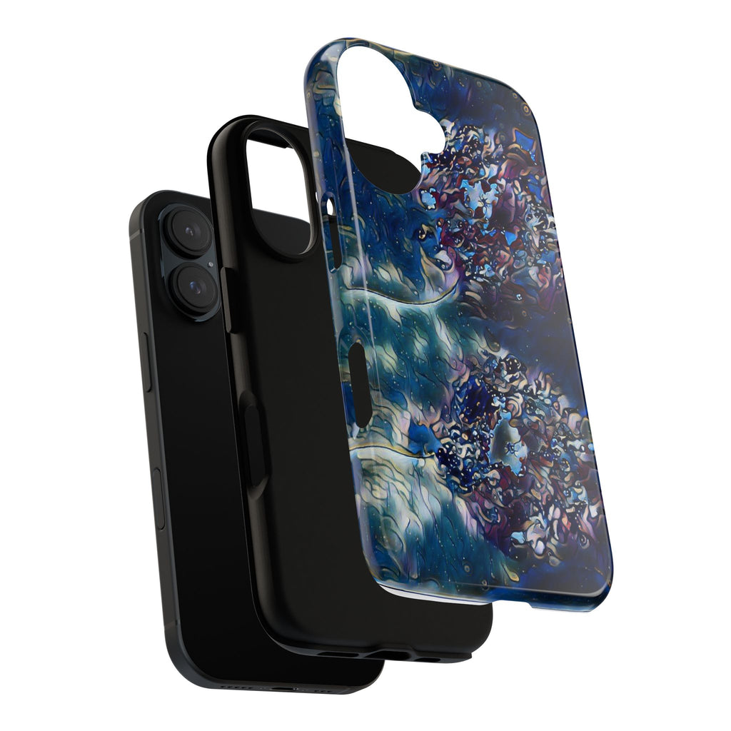 Tough Cases - Abstract Blue Floral Tough Phone Case