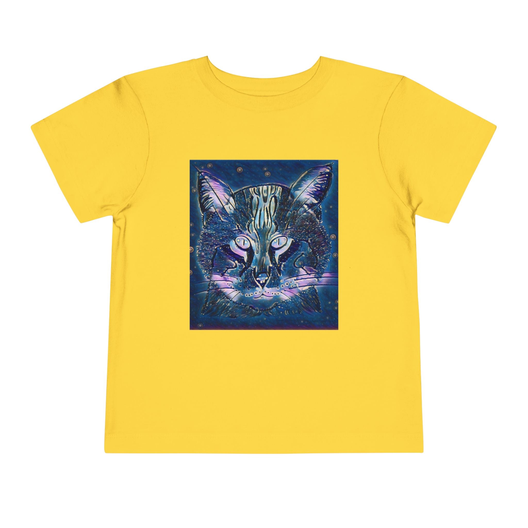 Toddler Tee — Mystical Galaxy Cat Graphic Shirt