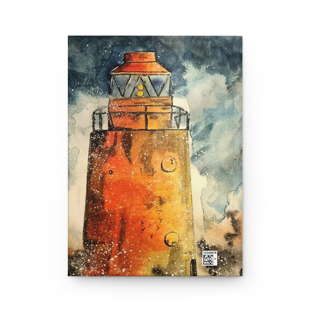 Lighthouse Watercolor Hardcover Journal — Nautical Travel Sketchbook