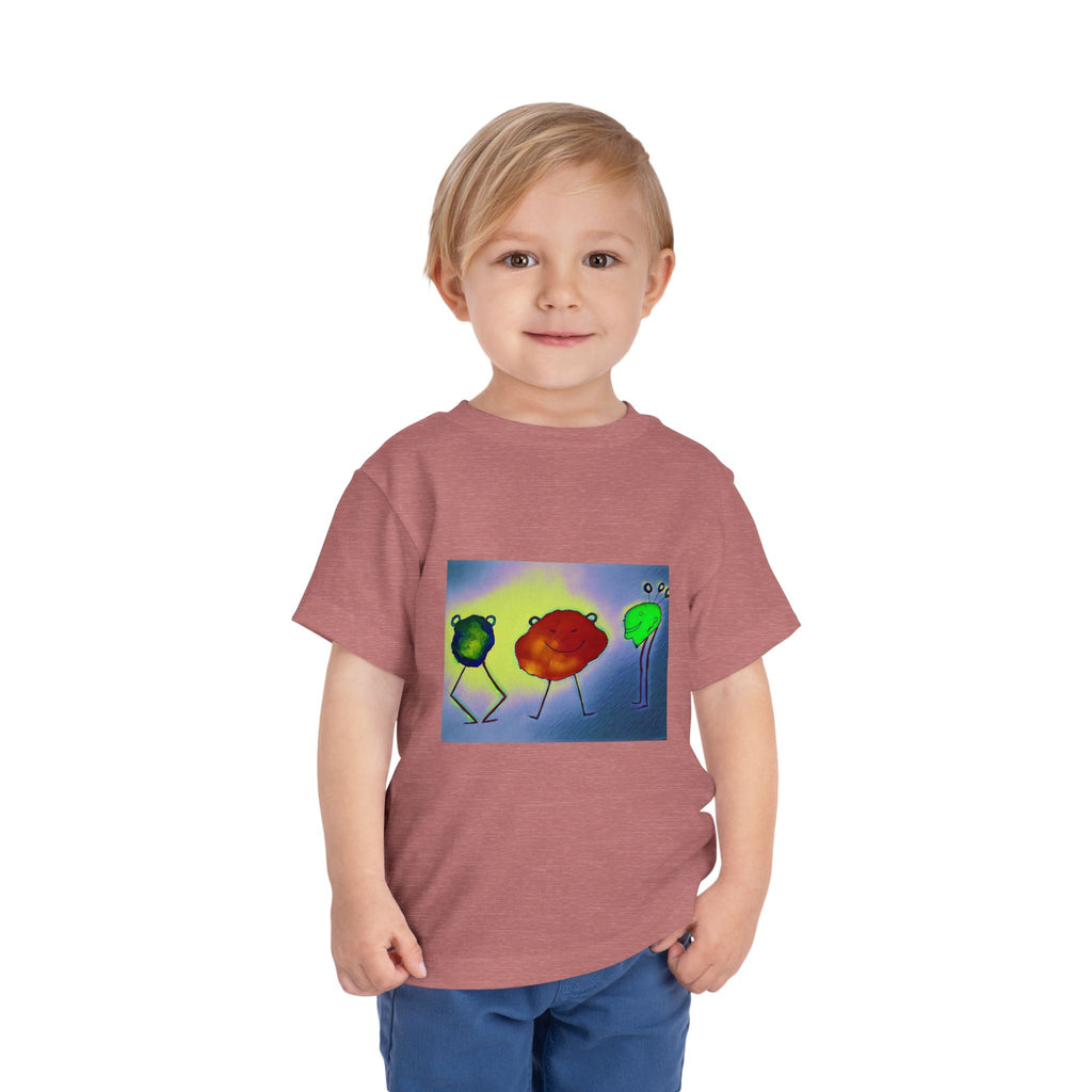 Colorful Dancing Fruit Characters Kids Shirt