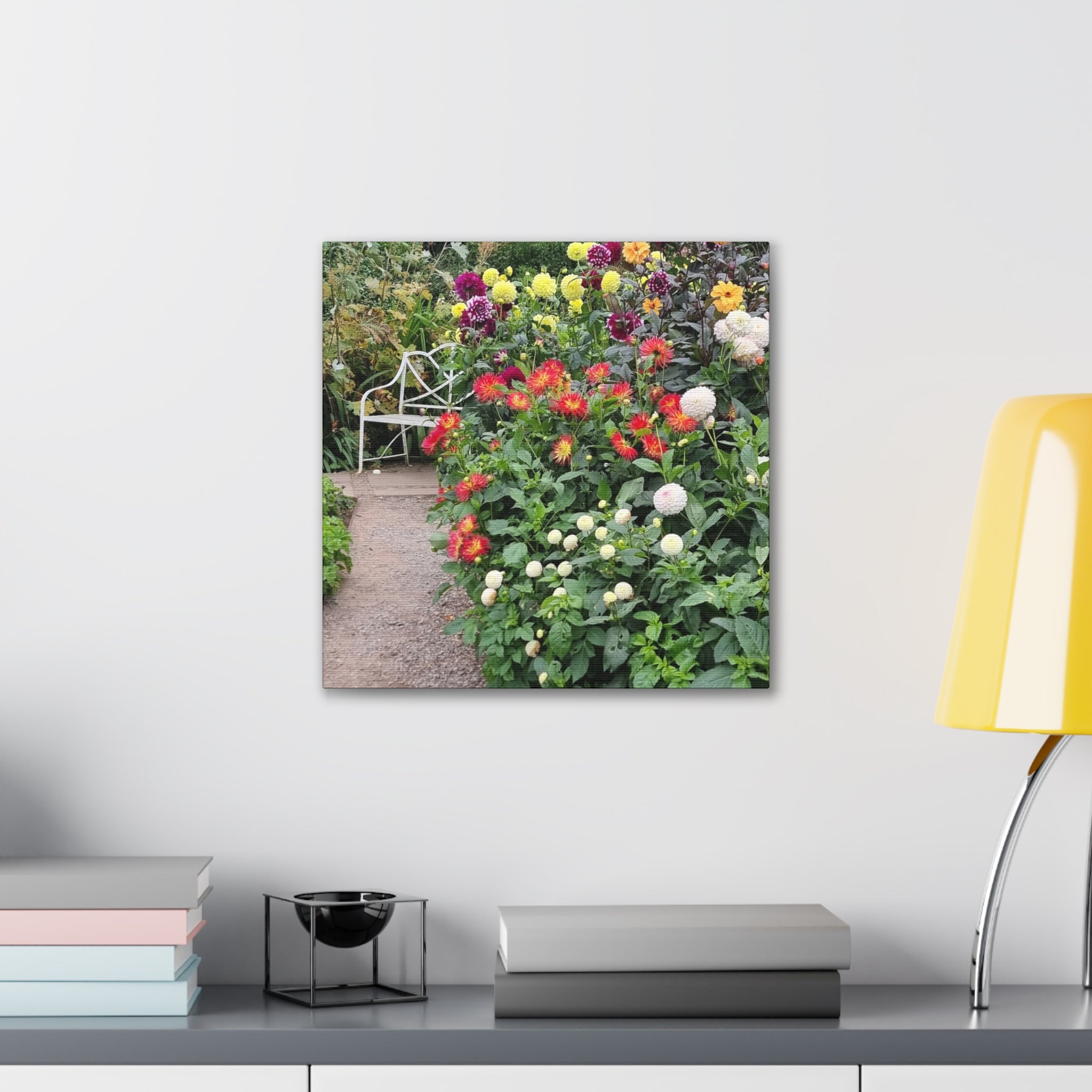 Floral Garden Path Canvas Print — Stretched Wall Art