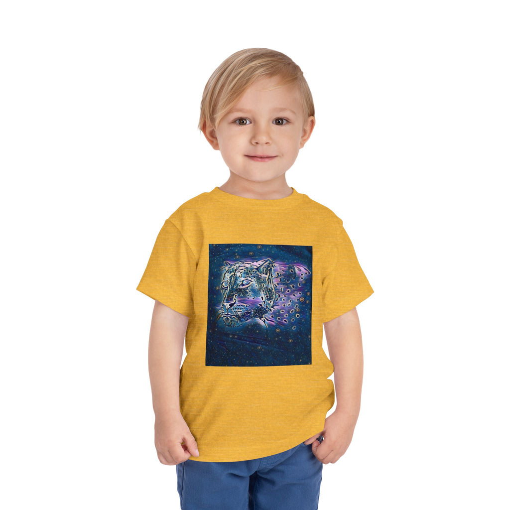 Galaxy Leopard Toddler Tee — Cosmic Animal Print Kids Shirt