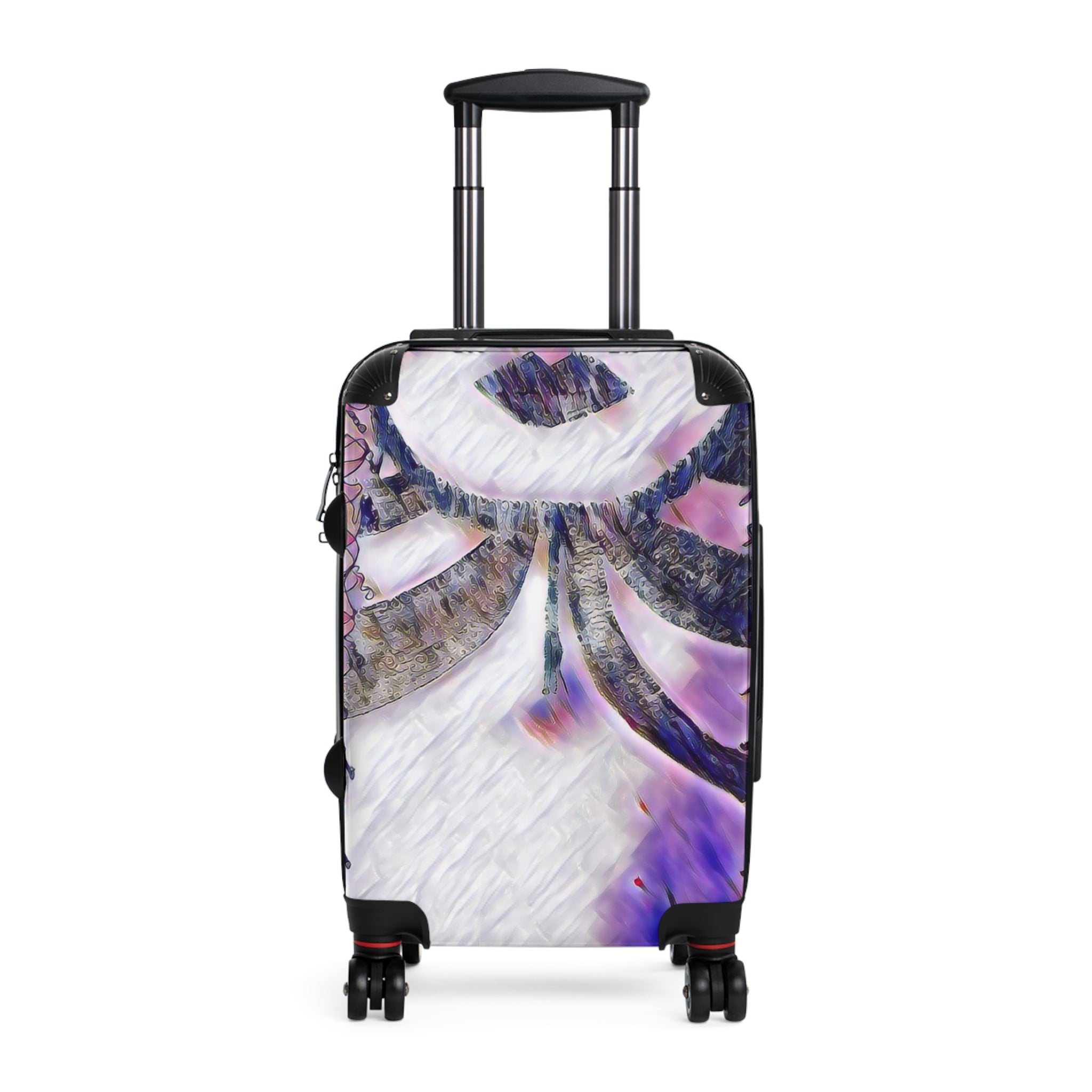 Purple Half Lady Portrait Suitcase — Artistic Carry-On Luggage