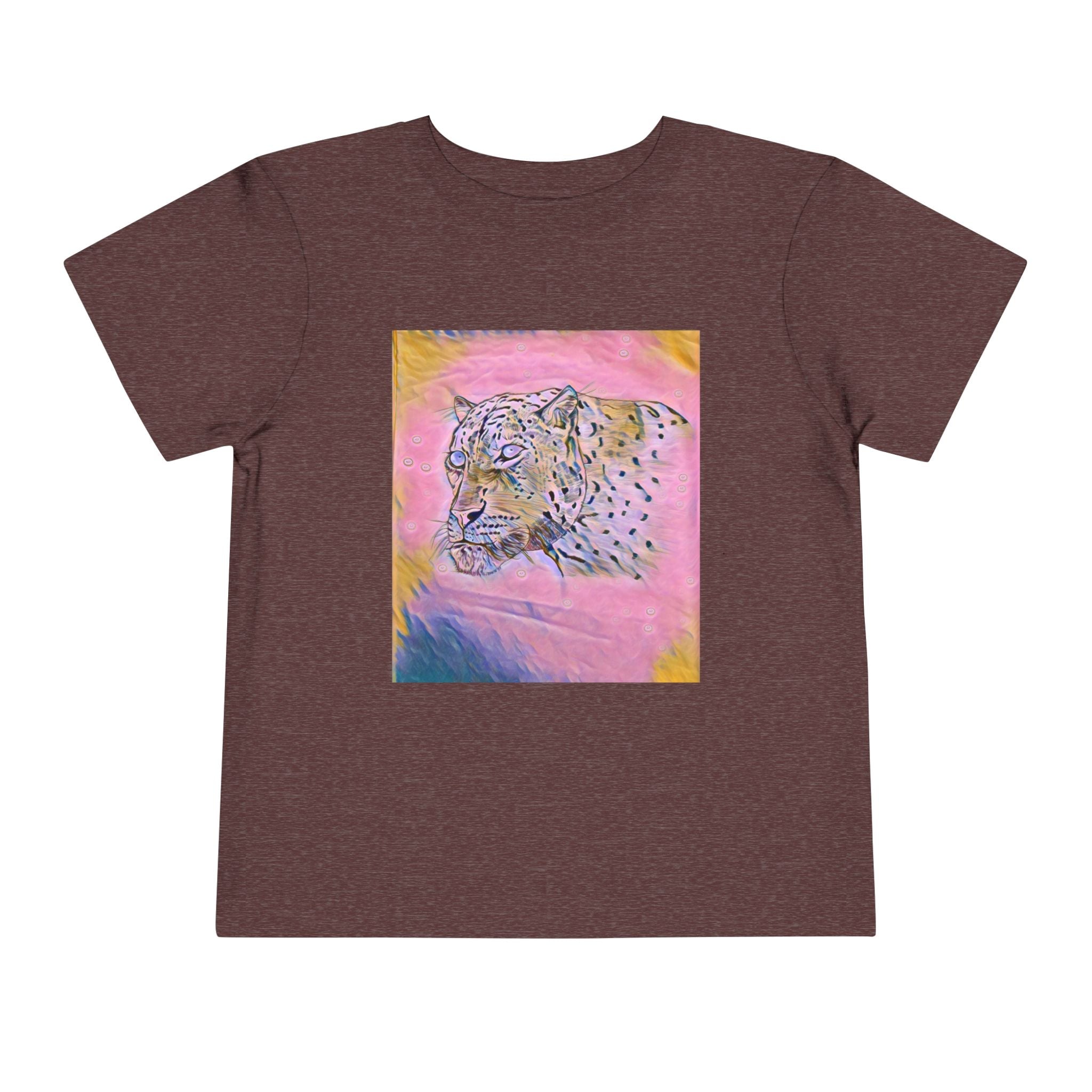Leopard Portrait in pink Kids T-Shirt
