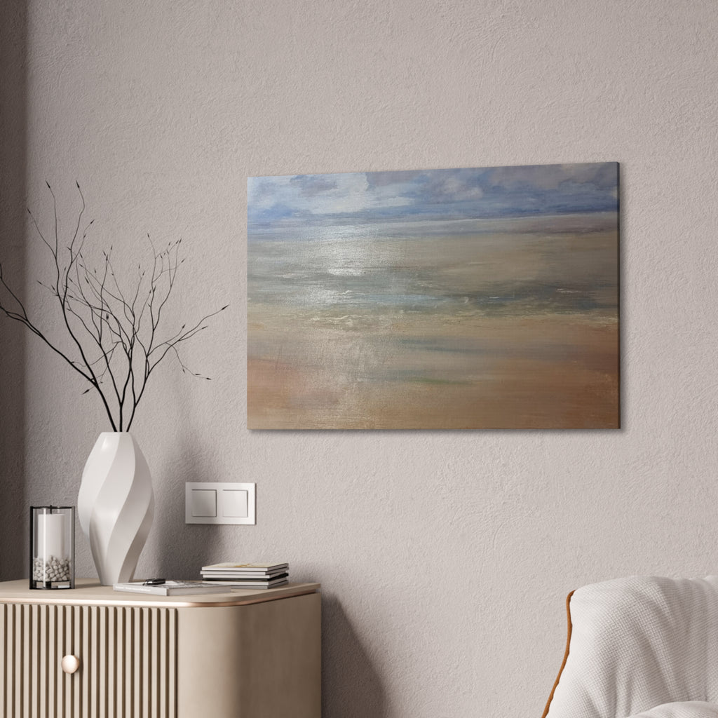 Coastal Serenity Canvas Print | Soft Seascape Wall Art | Beach Home Décor