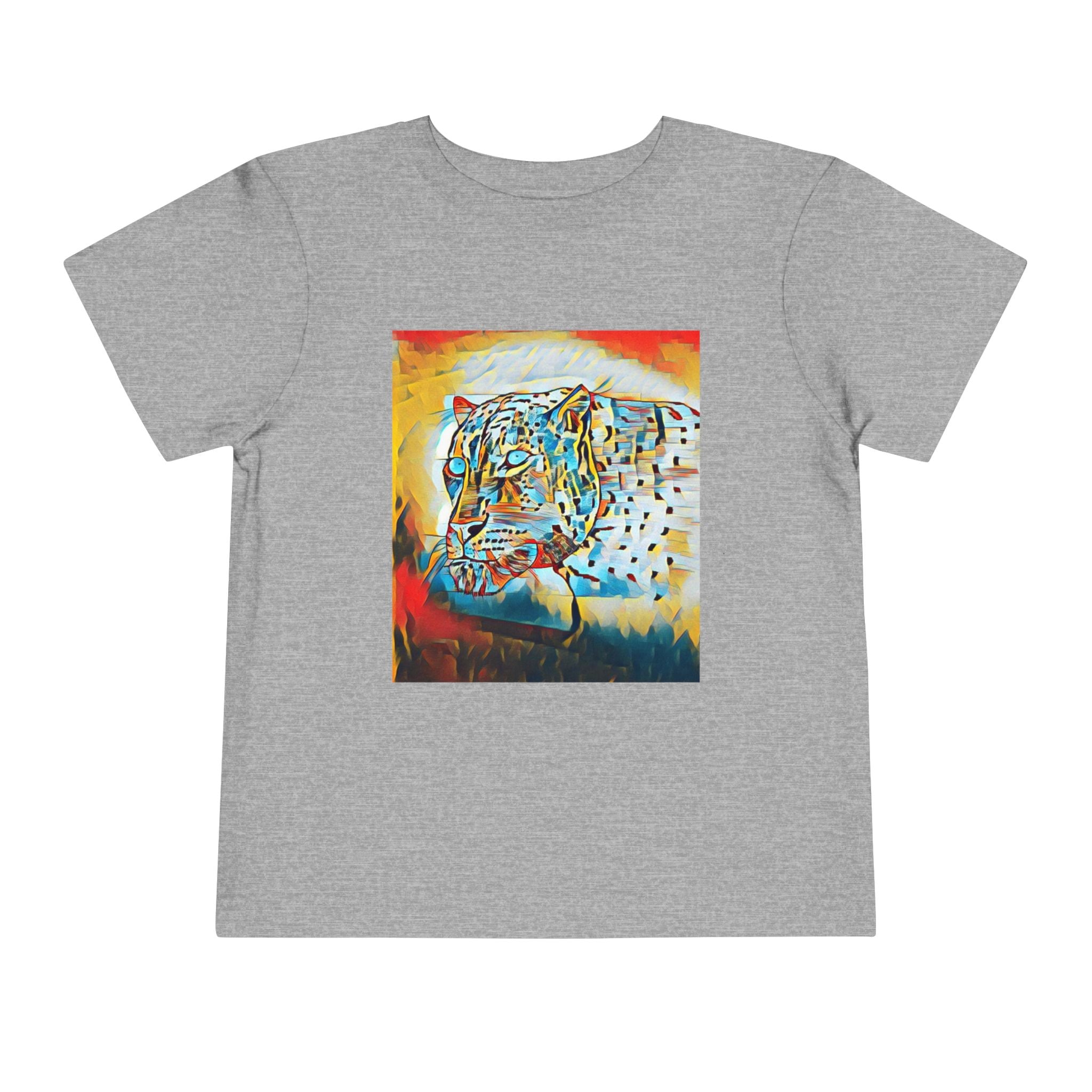 Abstract Leopard Toddler Tee — Colorful Wildlife Art Shirt