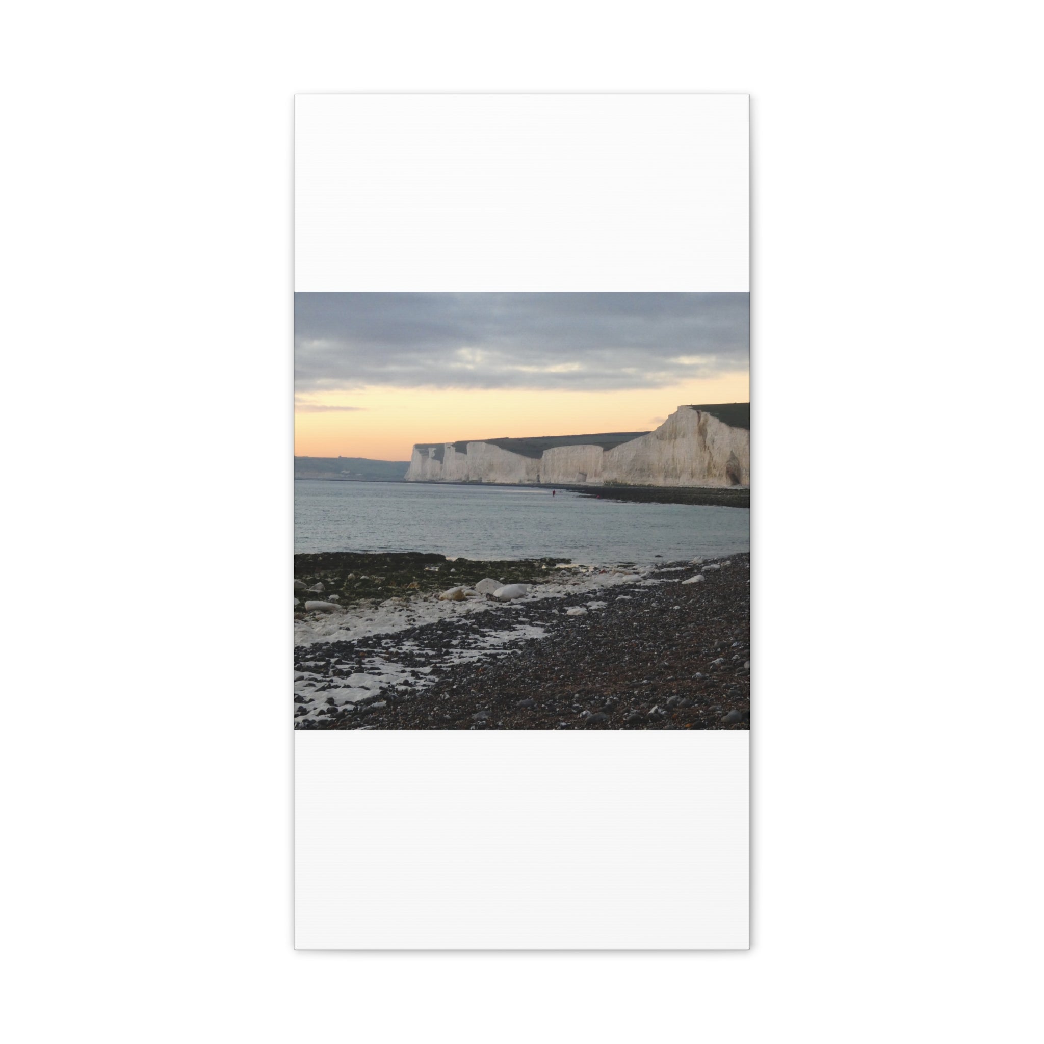 Beachy Head Cliffs Canvas Print | Sunset Beach Landscape Wall Art | UK Coastal Décor